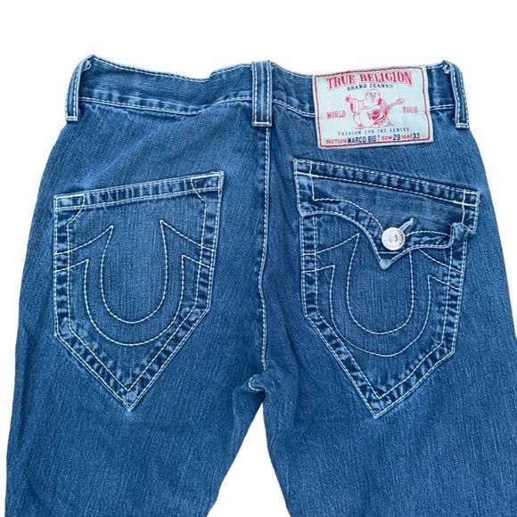 True Religion Vintage True Religion Jeans Size 29 MARCO BIG T UNIQUE Blue |  Grailed