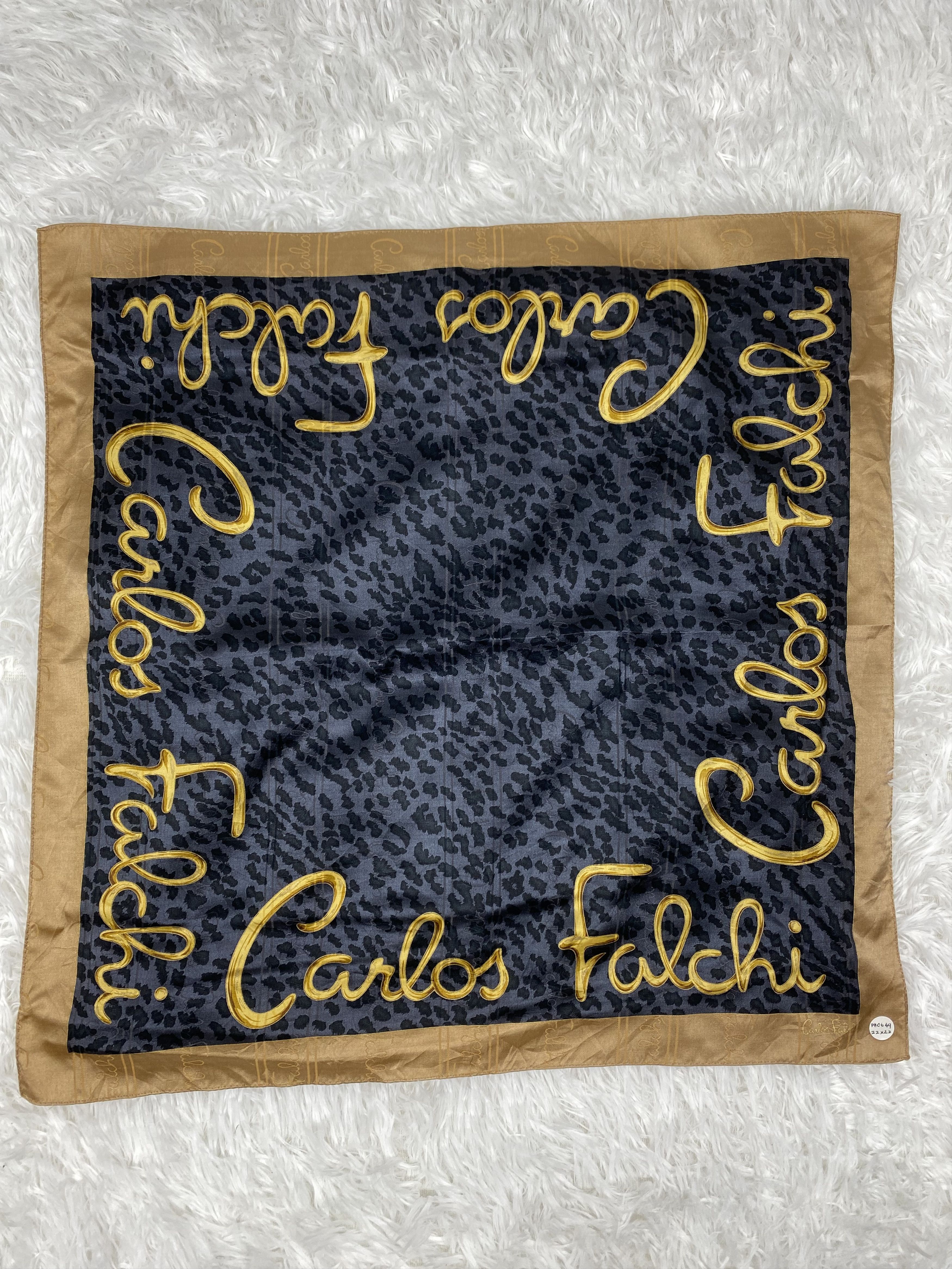 Japanese Brand × Vintage Vintage Carlos Falchi Handkerchief Neckerchief PH0649 Size ONE SIZE - 3 Thumbnail
