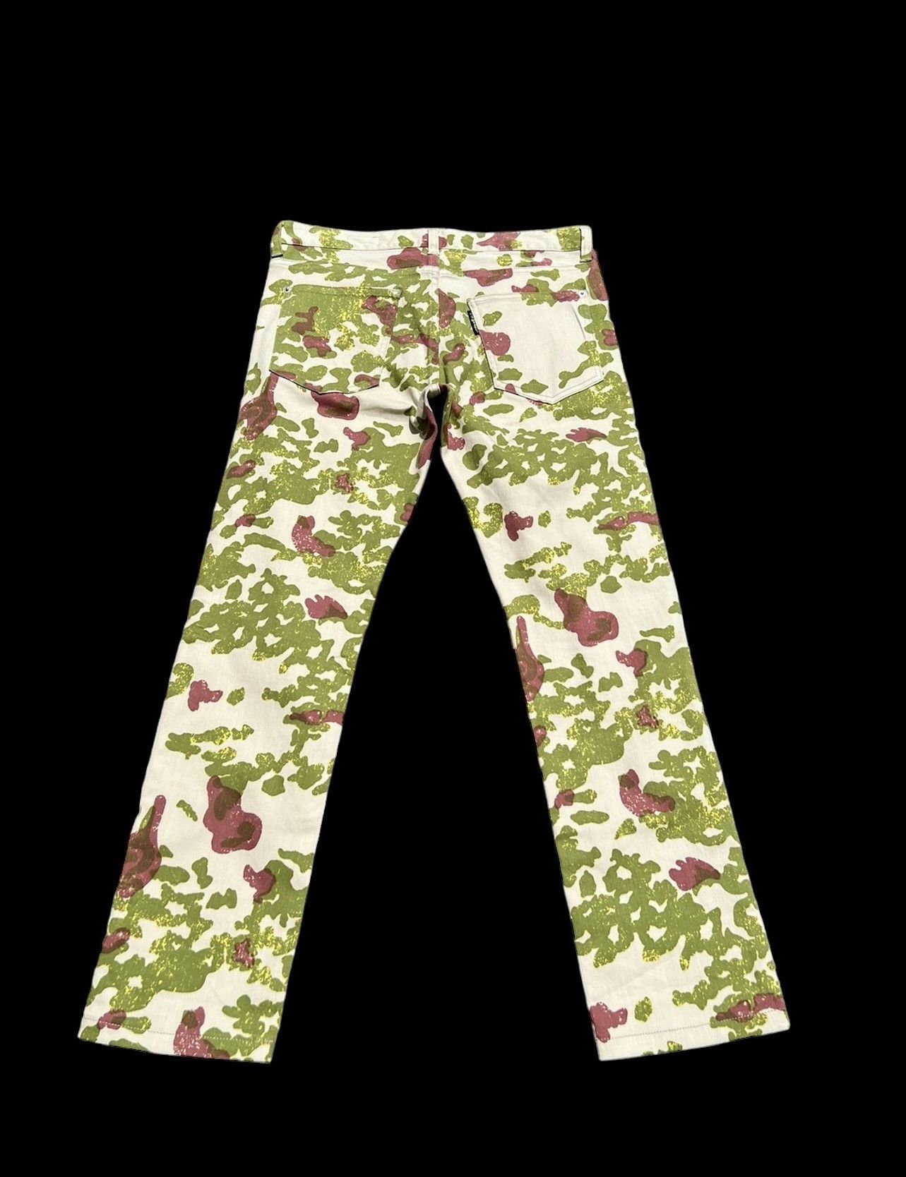 HOLLYWOOD RANCH MARKET Vintage HR Market Japan Psychedelic Camouflage Cropped Jeans Size US 30 / EU 46 - 2 Thumbnail