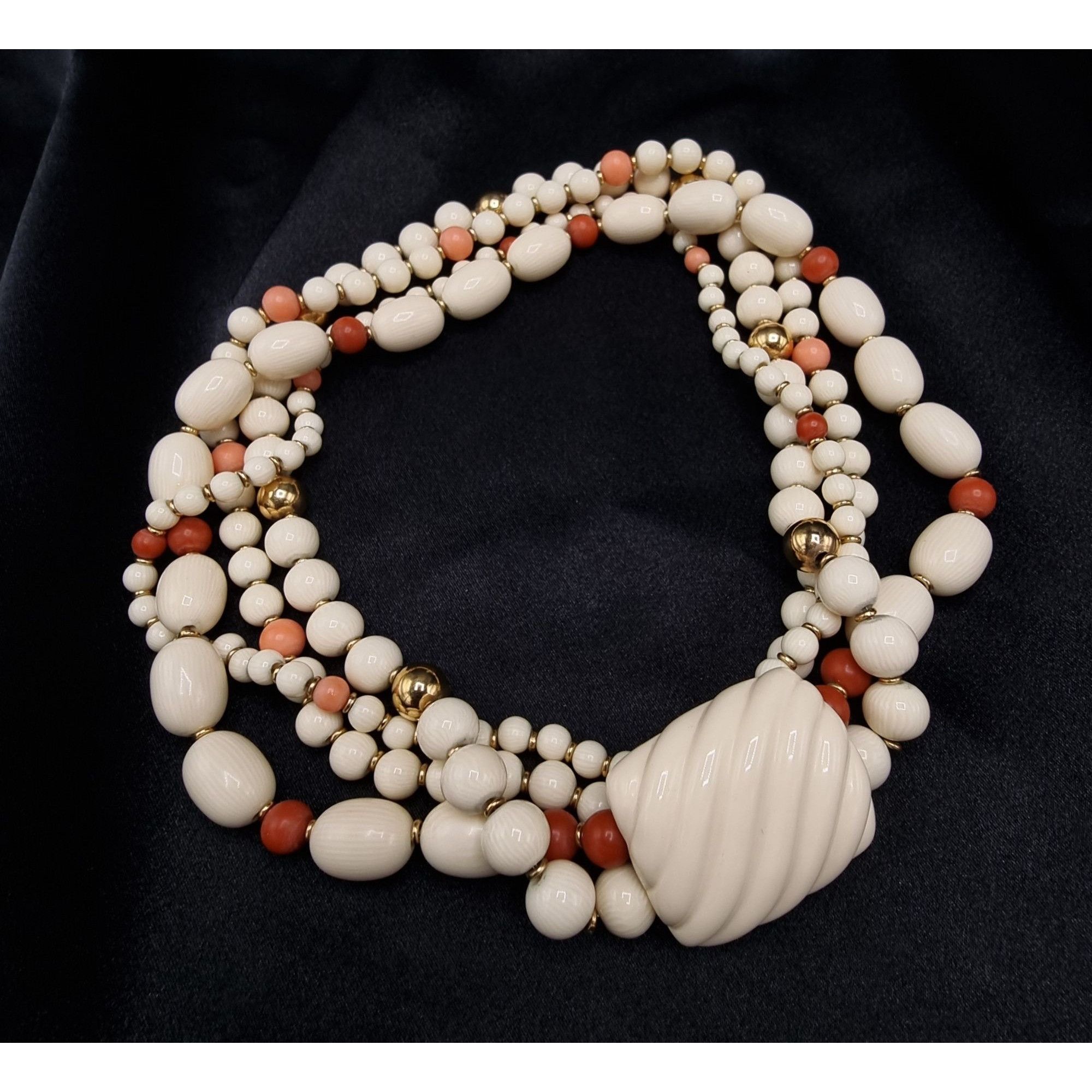 Vintage Vintage 1980s NAPIER Signed Multi-Strand Beaded Statement Ne Size ONE SIZE - 4 Thumbnail