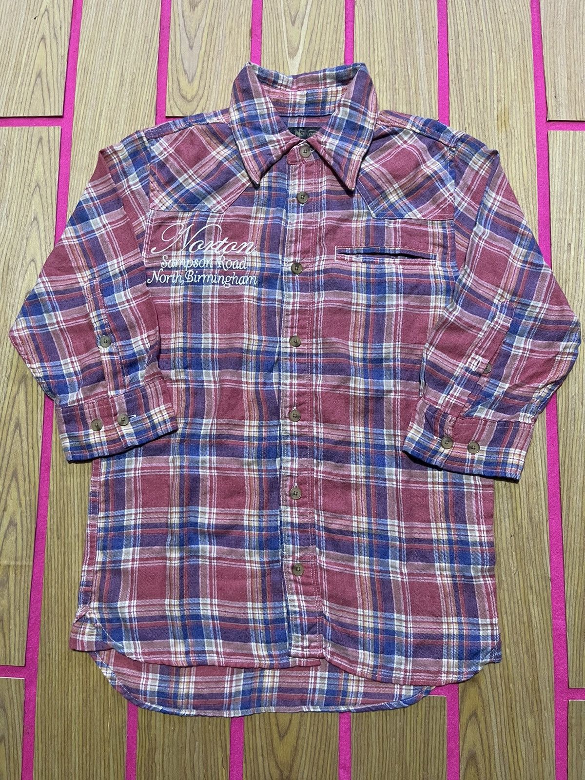 If Six Was Nine VINTAGE Y2K NORTON long sleeve shirt full embroidery writing Size US M / EU 48-50 / 2 - 5 Thumbnail