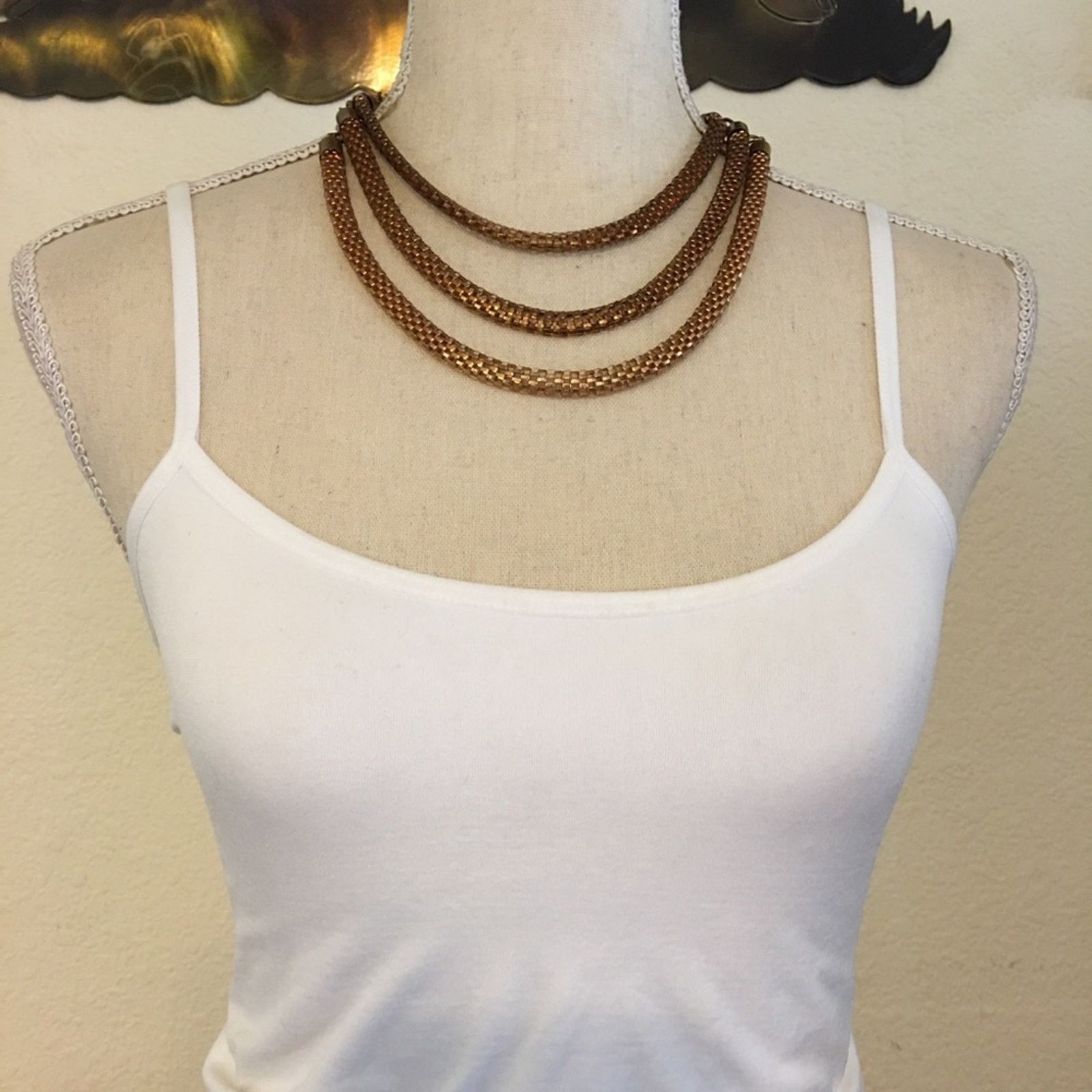 Vintage Vintage gold tone layered coil necklace Size ONE SIZE - 3 Thumbnail