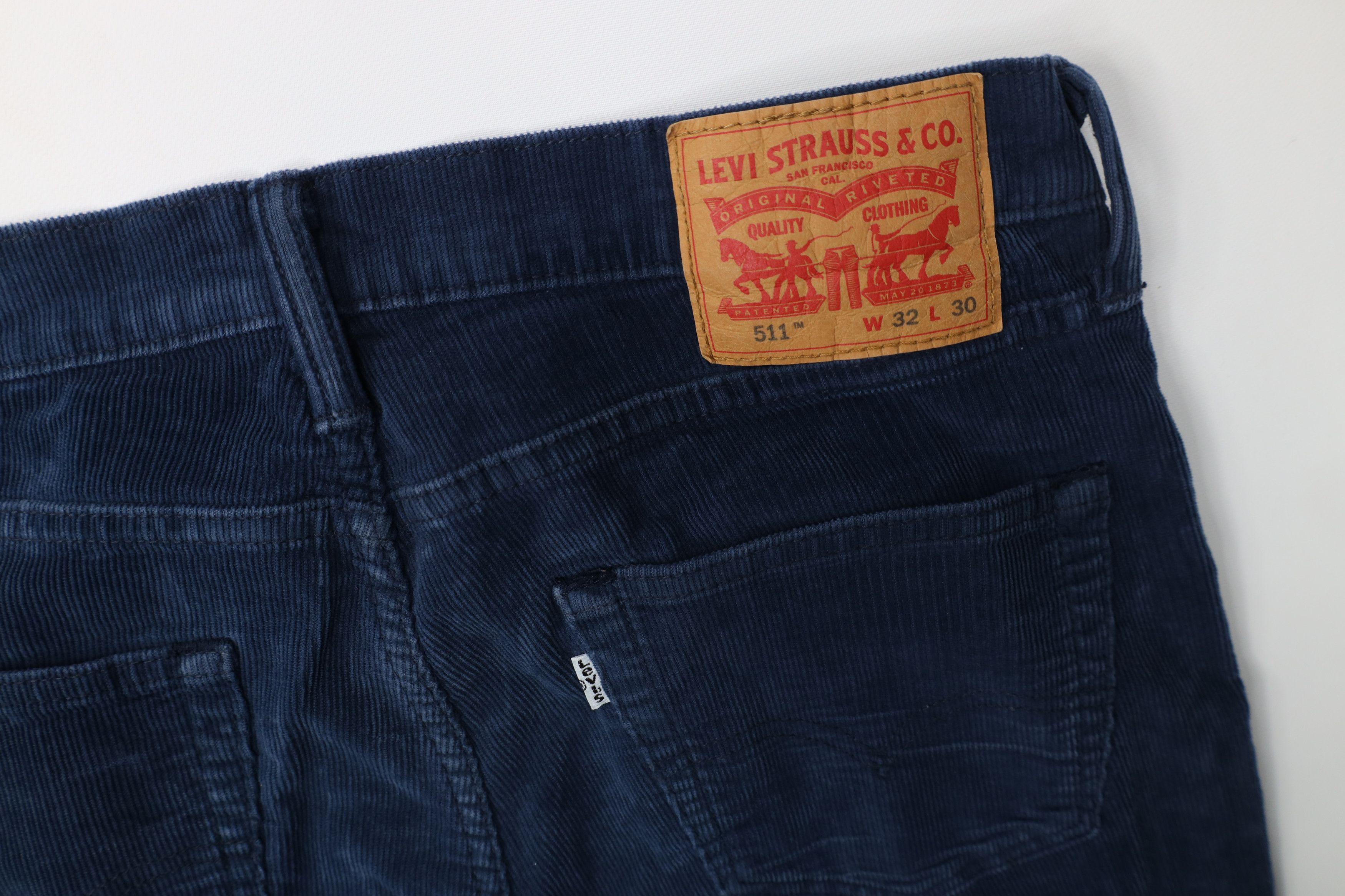 Levi's Vintage Y2K Levis 511 Slim Fit Corduroy Chino Pants Blue Size US 32 / EU 48 - 14 Thumbnail