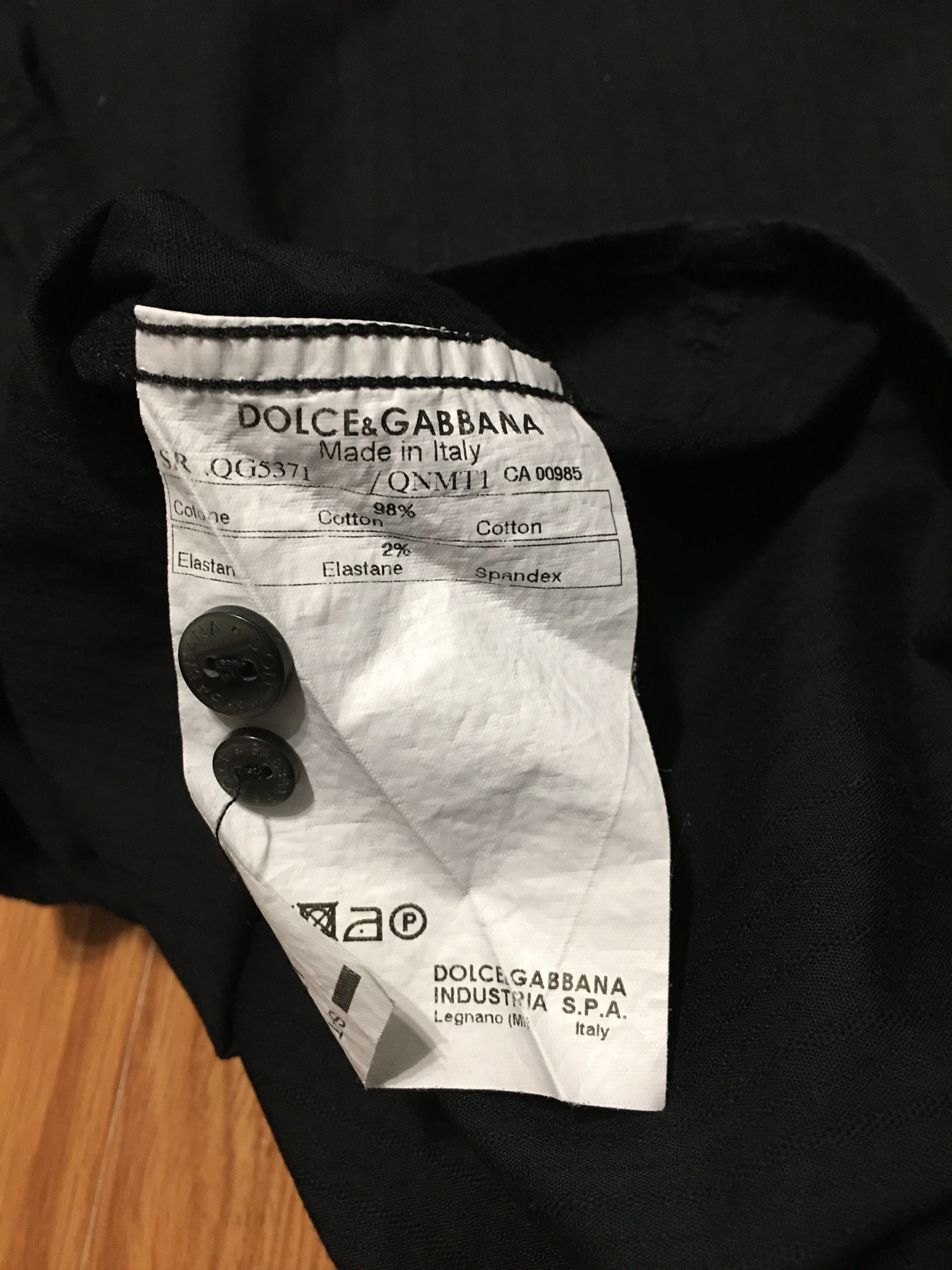Dolce & Gabbana Dolce & Gabbana Gold Shirt Mens Black Stripe Size 16/41 Size US M / EU 48-50 / 2 - 10 Thumbnail