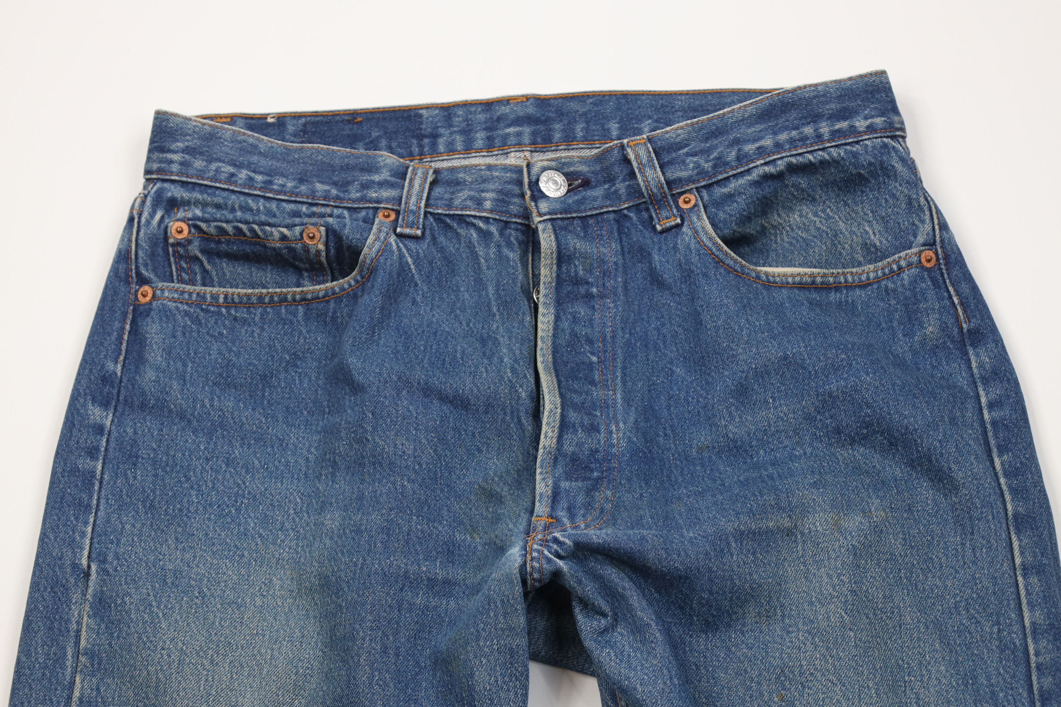 Levi's Vintage 80s Levis 501xx Button Fly Original Denim Jeans USA Size US 34 / EU 50 - 2 Thumbnail