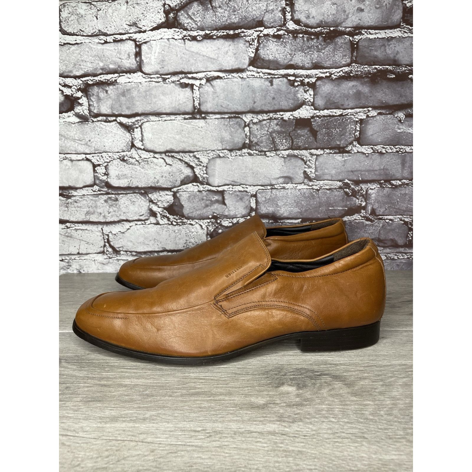 Other Quirelli Brown Leather Slip On Square Toe Dress Loafers Shoe Size US 11.5 / EU 44-45 - 9 Thumbnail