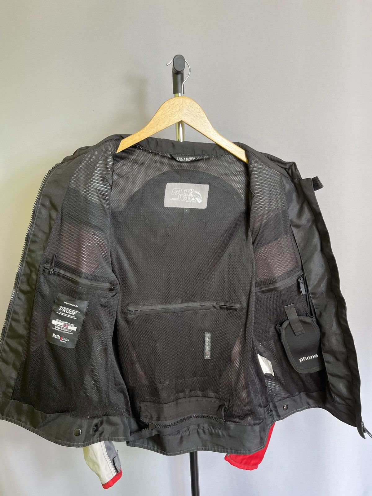 Other × Sports Specialties × Vintage Fast Way MOTORCYCLE JACKET Red Mens Polyester Sz L Size US L / EU 52-54 / 3 - 6 Thumbnail
