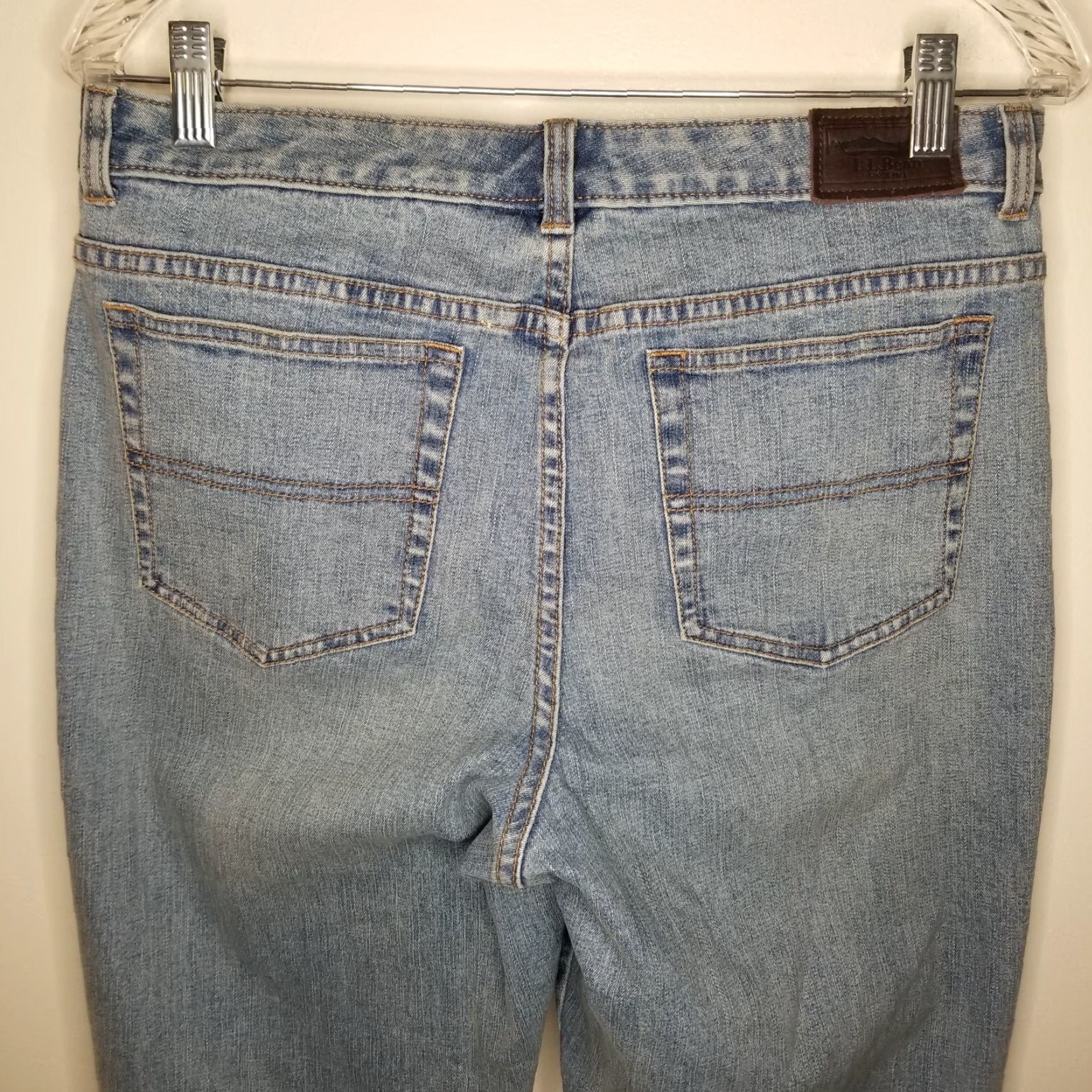 Vintage L.L. Bean Women's Jeans Bootcut Tall Size 8 Tall Blue Denim Womens Size 30" / US 8 / IT 44 - 6 Thumbnail