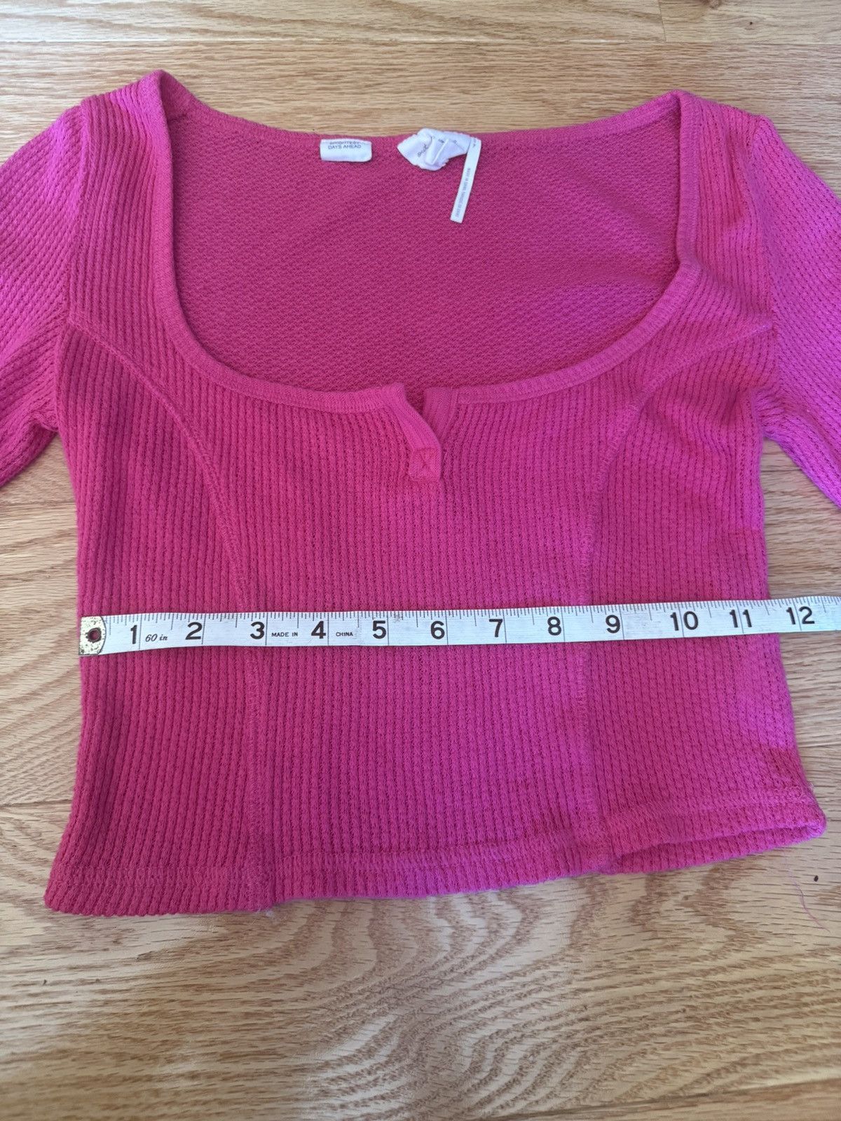 Urban Outfitters Urban Outfitters Pink Ribbed Long Sleeve Top Size S Size S / US 4 / IT 40 - 3 Thumbnail