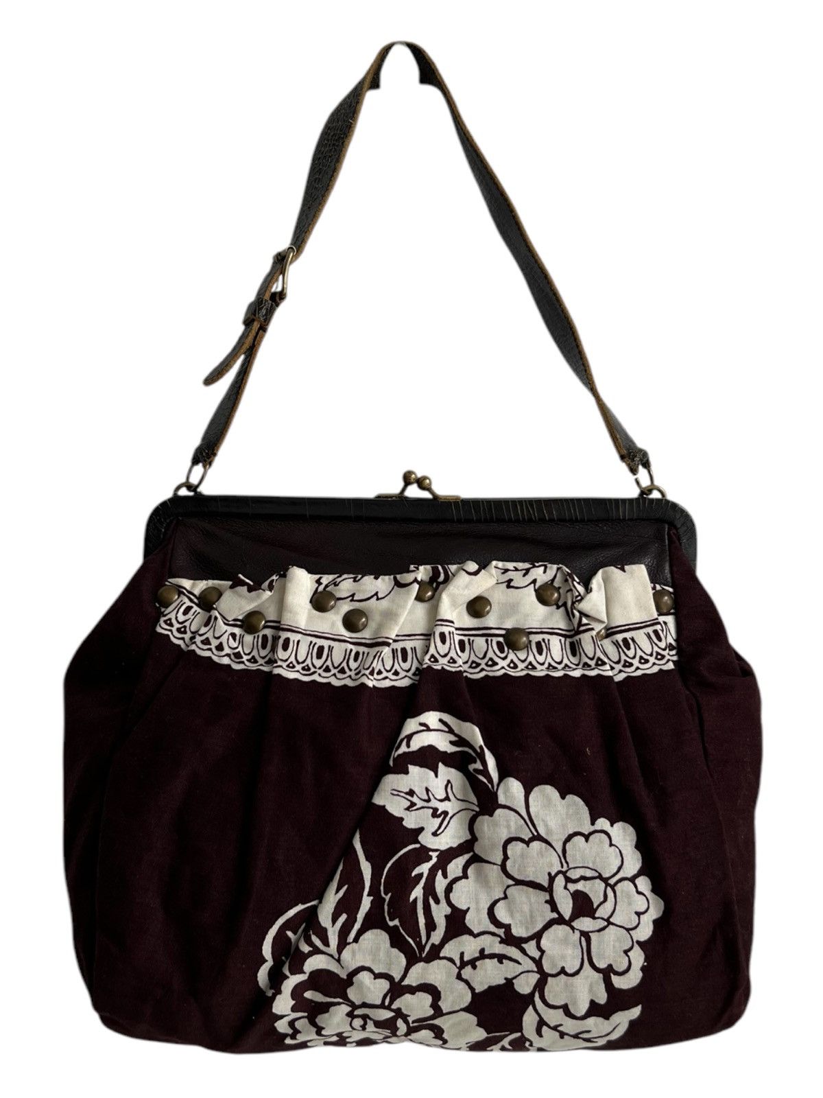 Miu Miu Vintage MIU MIU Archive Studded Hybrid Leather Carry Bag Size ONE SIZE - 3 Thumbnail