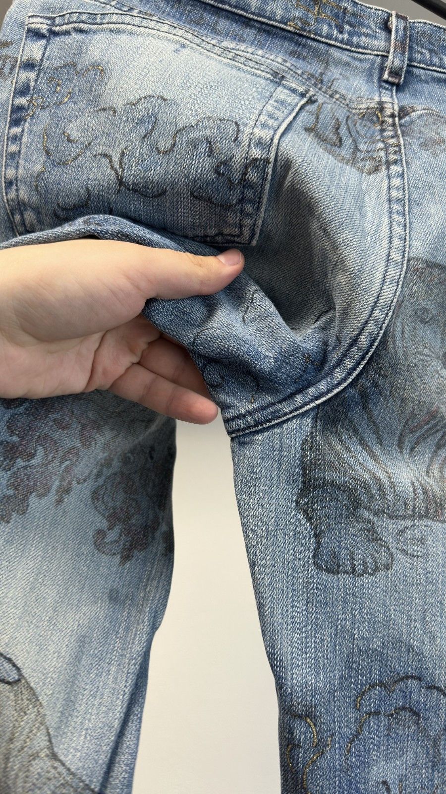 Roberto Cavalli A/W 2003 Roberto Cavalli Asian Fantasies Tattoo Flare Denim Size 25" / US 0 / IT 36 - 11 Thumbnail