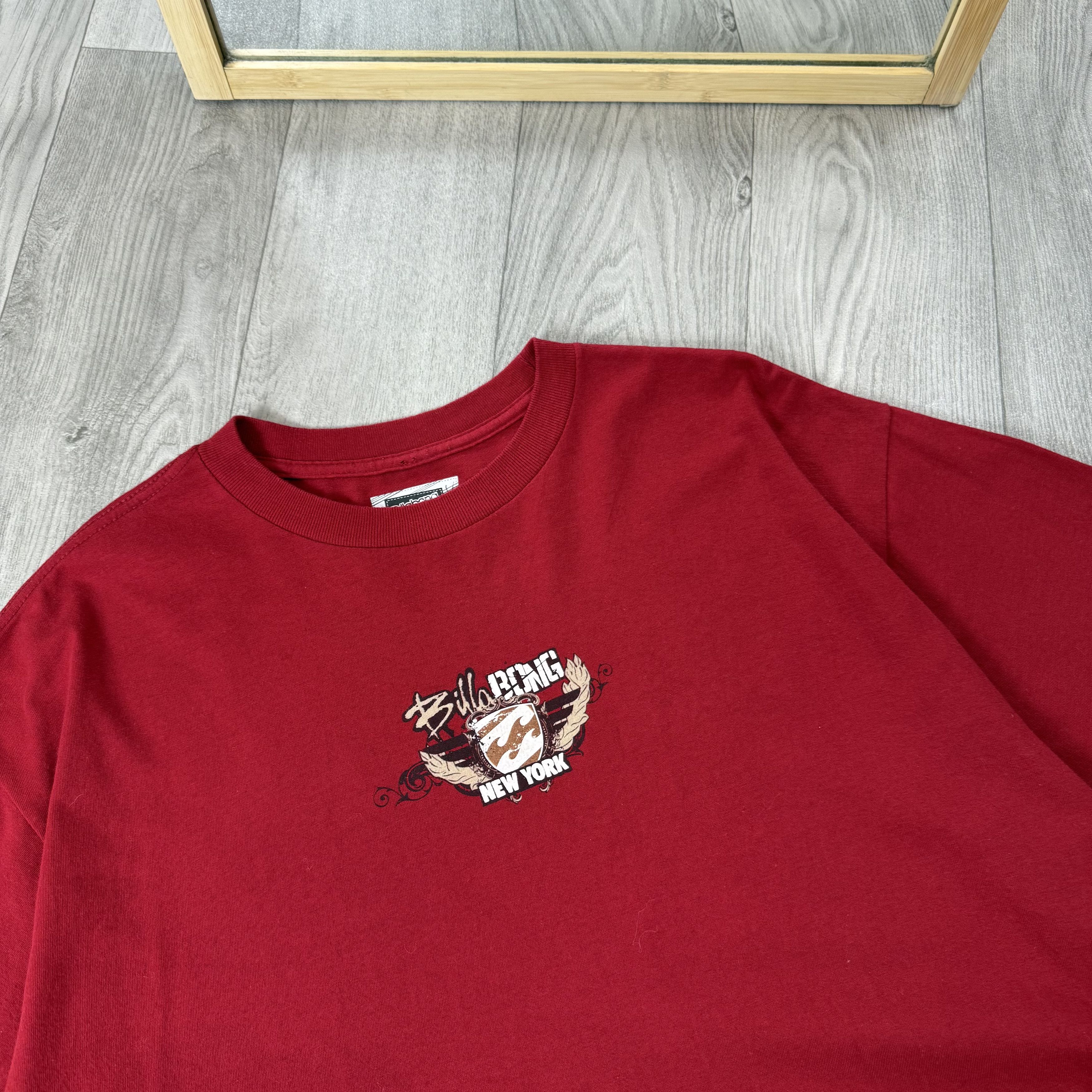 Billabong Vintage Billabong 90s Rare Graphic Surf Red Tee Shirt XL Size US XL / EU 56 / 4 - 9 Thumbnail