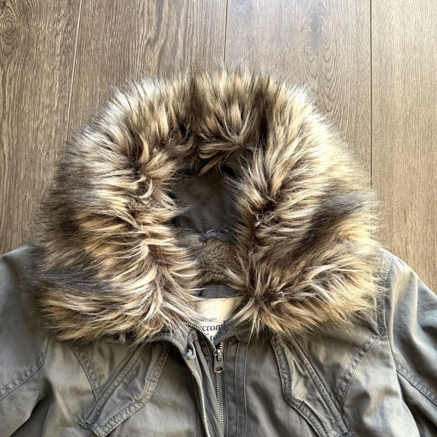 Abercrombie & Fitch VINTAGE ABERCROMBIE & FITCH Parka Coat Lined Fur Collard Winter Y2K Womans Large Size US L / EU 52-54 / 3 - 6 Thumbnail