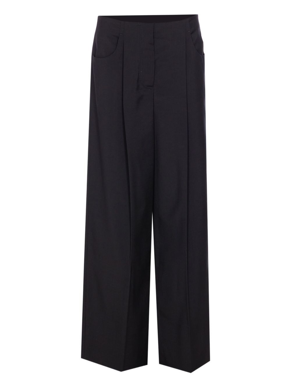 WOOL WIDE-LEG TROUSERS