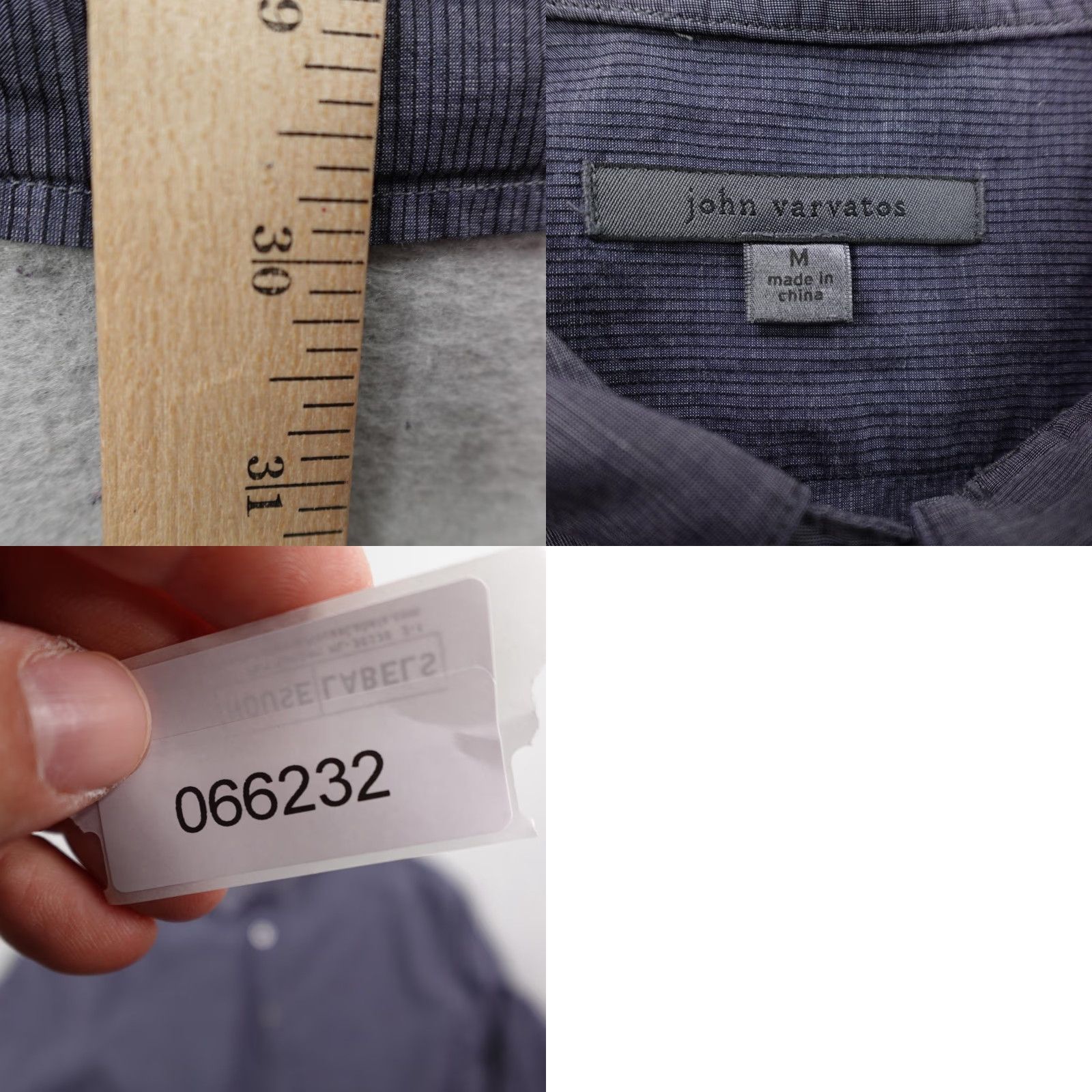 John Varvatos John Varvatos Shirt Mens Medium Blue Long Sleeve Button-Up Cotton Woven Casual Mens Size US M / EU 48-50 / 2 - 8 Thumbnail