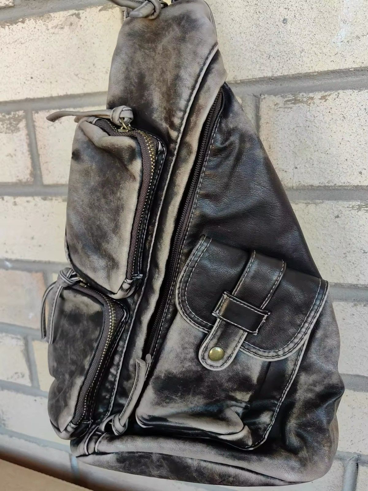 Other Washed Pu Leather Vintage Backpack Size ONE SIZE - 5 Thumbnail