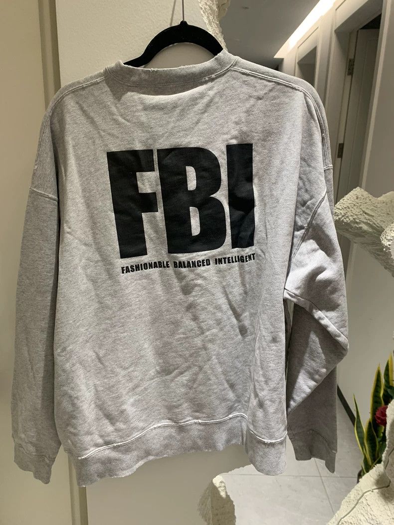 Balenciaga Balenciaga Heather Gray FBI Crewneck Sweatshirt New with T Size US M / EU 48-50 / 2 - 5 Thumbnail