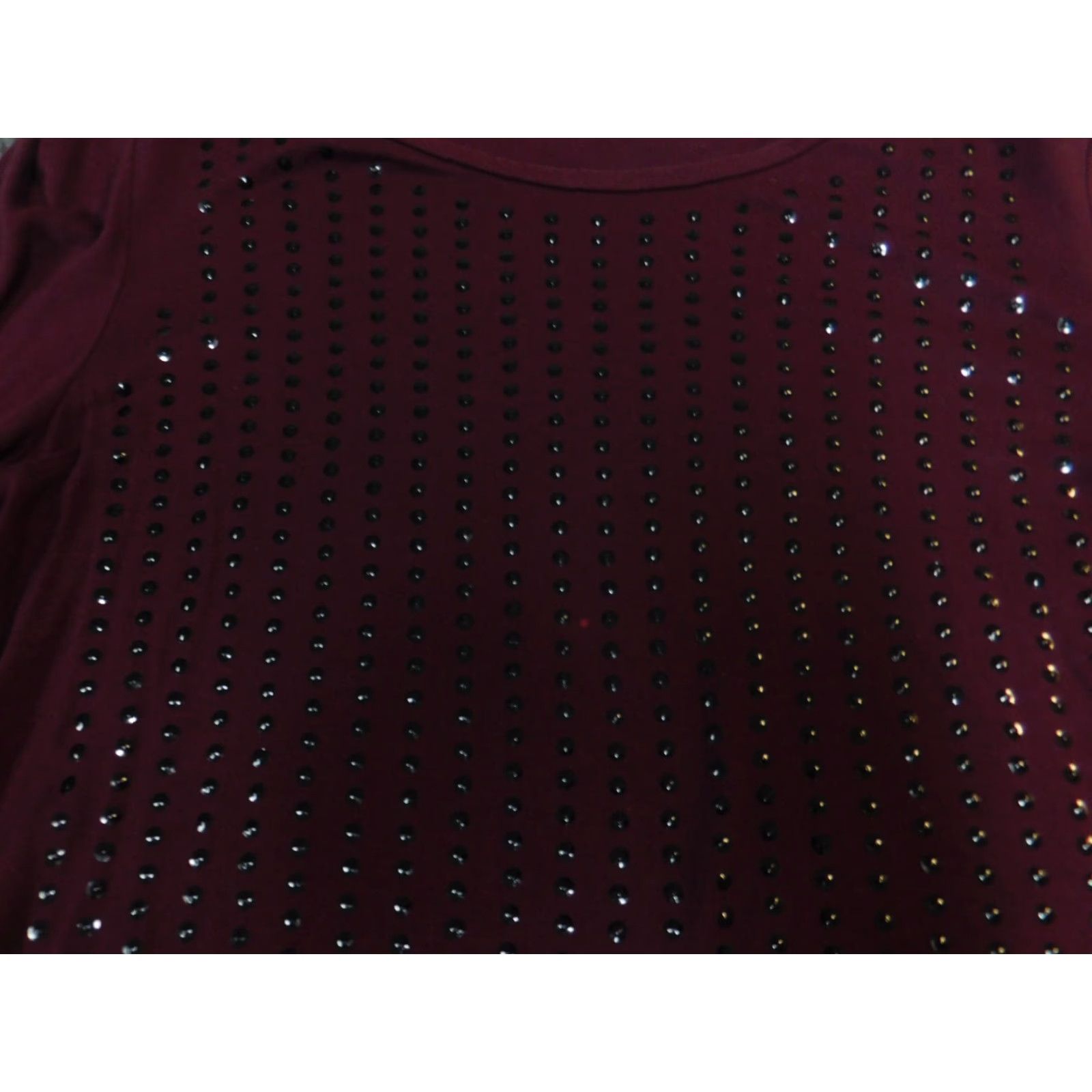 Apt. 9 Apt. 9 Blouse Women S Red Solid Crew Neck Long Sleeve Casual Breathable Regular Fit Size S / US 4 / IT 40 - 5 Thumbnail