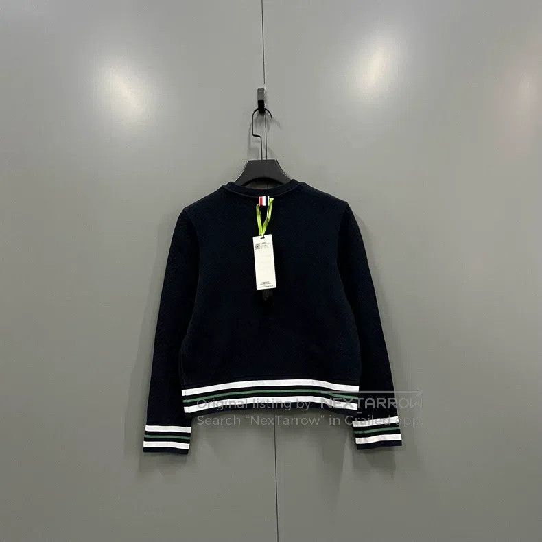 Thom Browne Thom Browne Striped Edged Logo Sweatshirt Size US XS / EU 42 / 0 - 4 Thumbnail