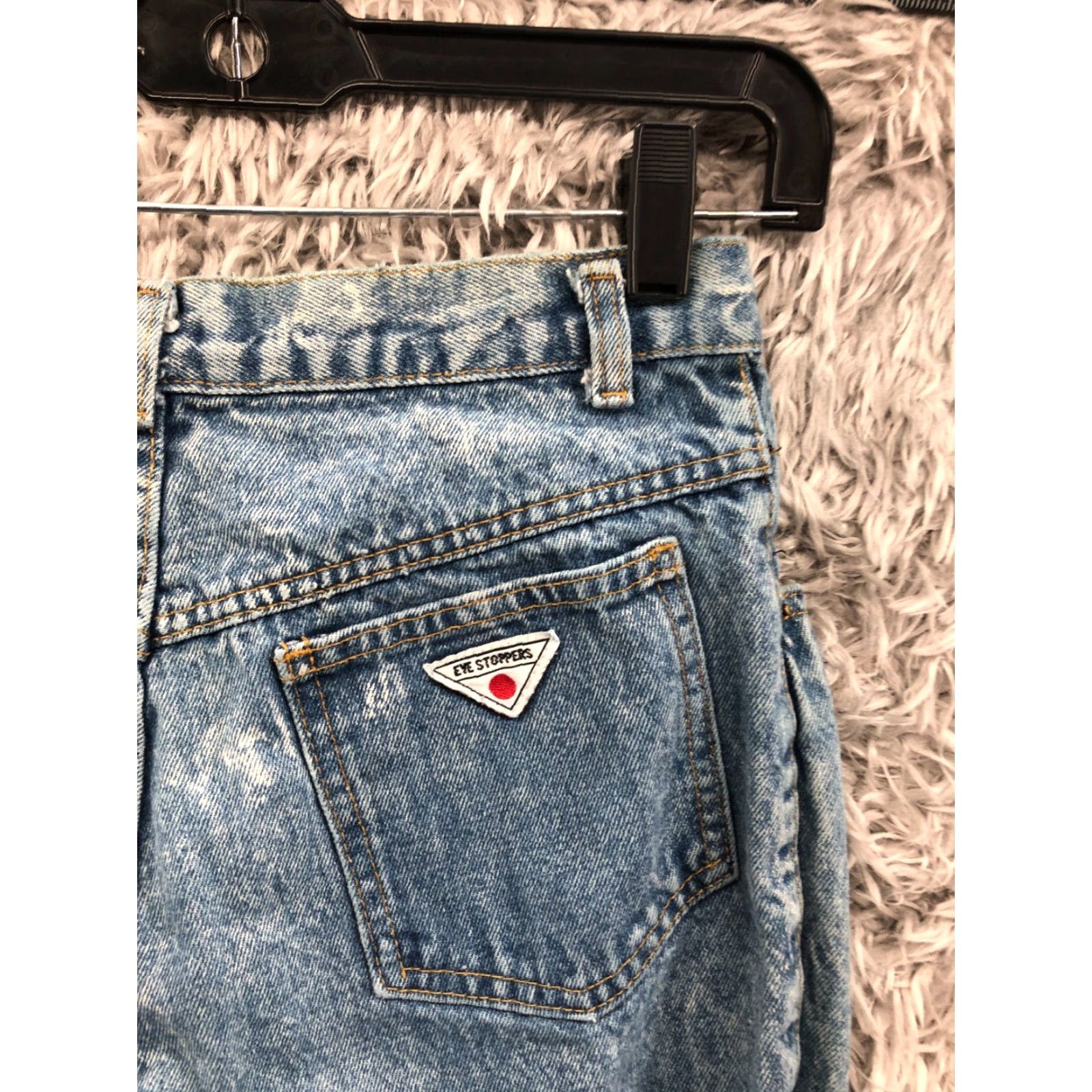 Vintage Eyestoppers Jeans High Rise Mom Blue 10 Womens Regular Inseam 30 Acid Wash Denim Size 32" / US 10 / IT 46 - 6 Thumbnail