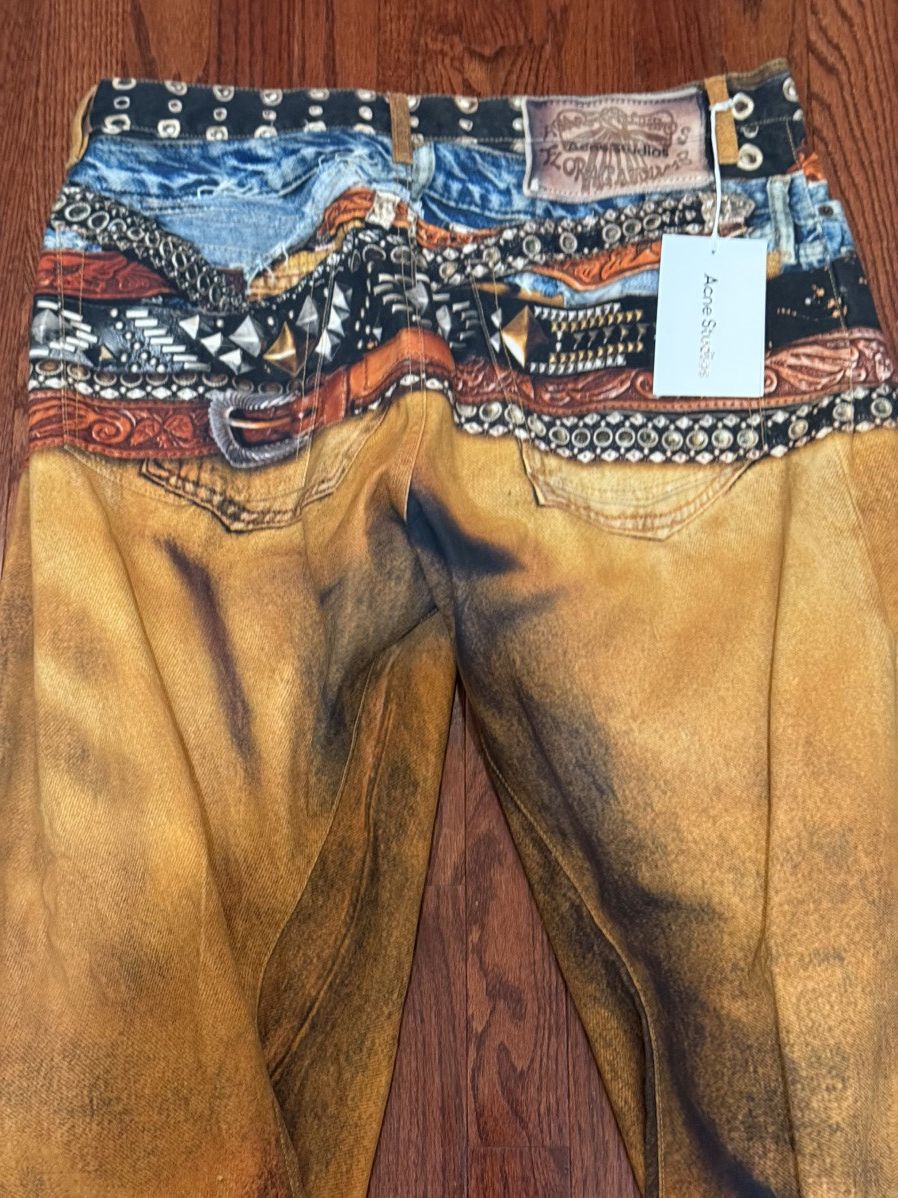 Acne Studios Acne Studio Trompe Orange Stacked Belt Jeans Size US 36 / EU 52 - 8 Thumbnail