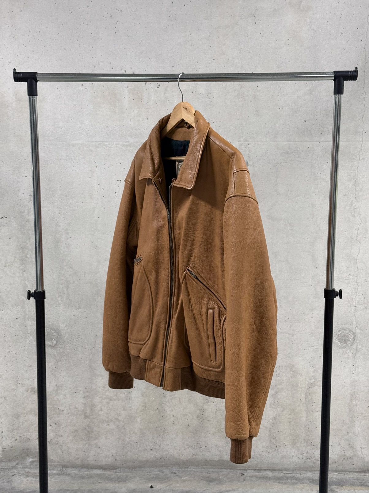 Vintage Rare Herrford leather jacket 80s Claude Boucher&Maryse Hilsz Size US XL / EU 56 / 4 - 2 Thumbnail