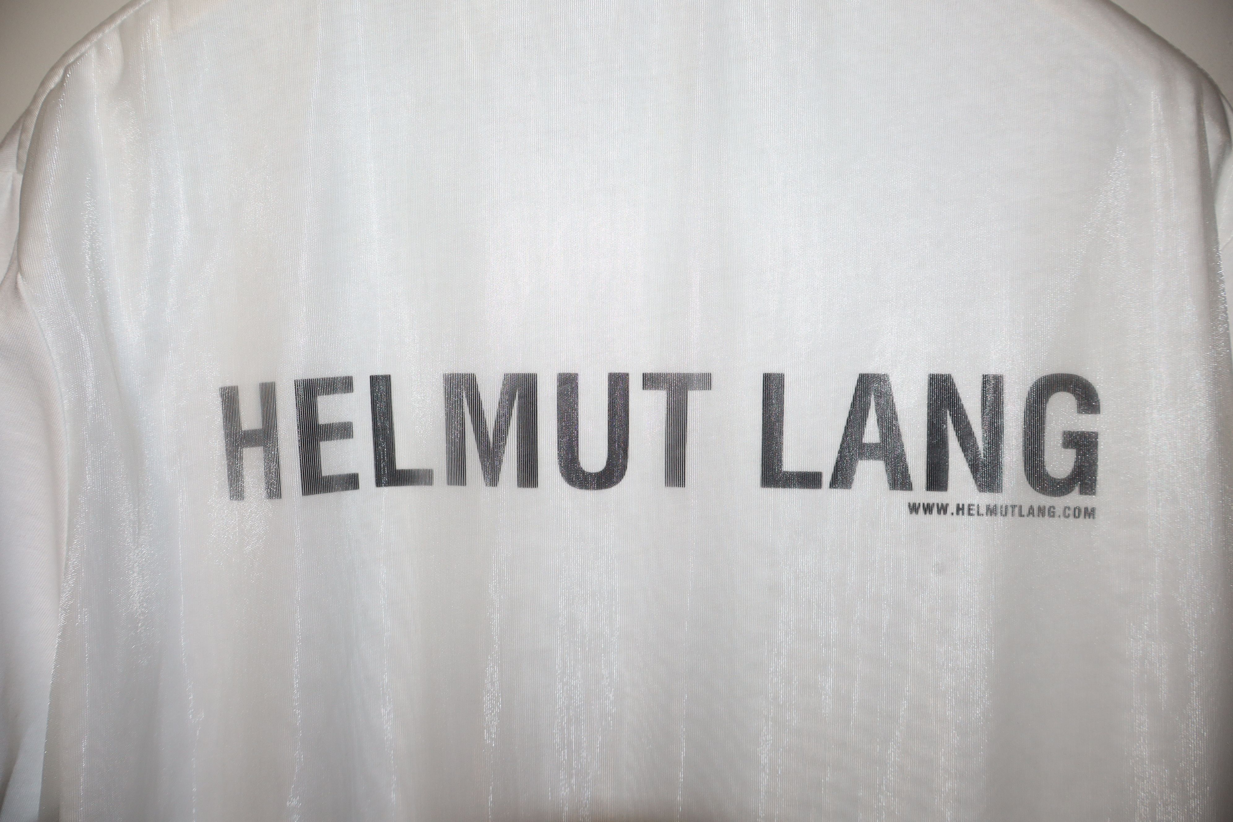 Helmut Lang Organza logo print longsleeve tshirt Size US M / EU 48-50 / 2 - 6 Thumbnail