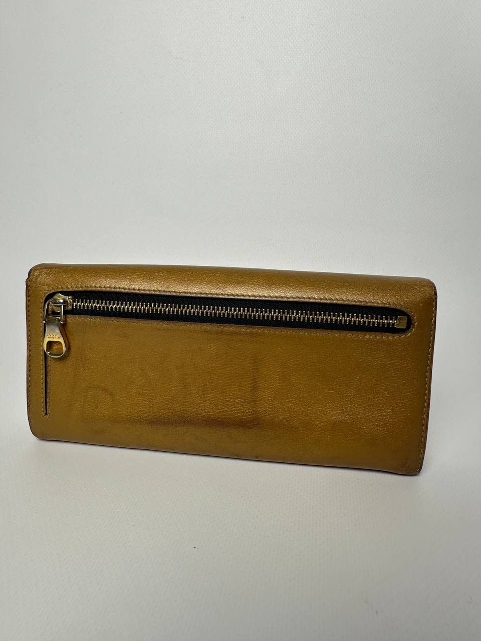 Loewe 90s Vintage Loewe Anagram Leather Authentic Golden Wallet Size ONE SIZE - 2 Thumbnail