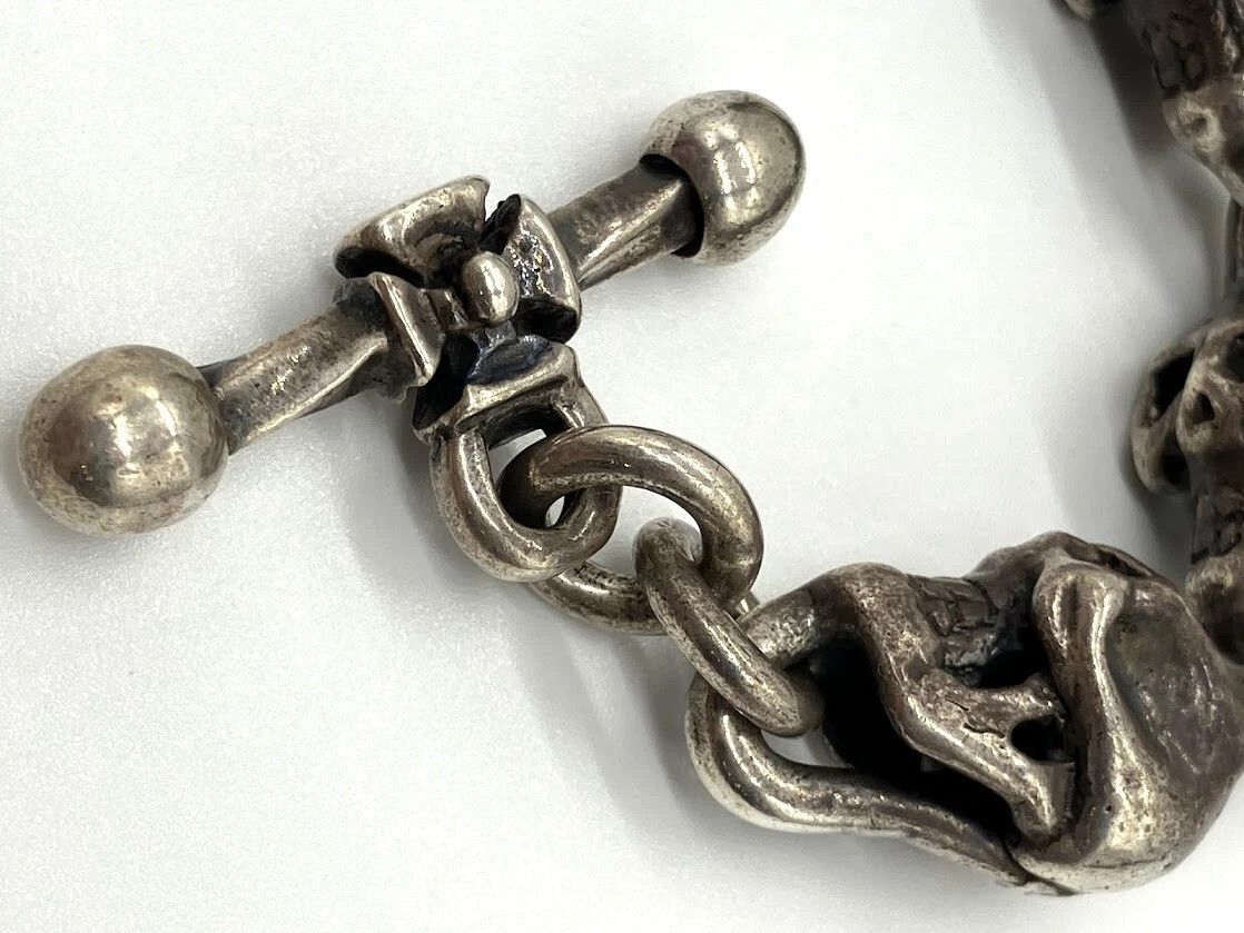 Other Travis Walker Large 7 Skull Bracelet Sterling .925 Size ONE SIZE - 7 Thumbnail