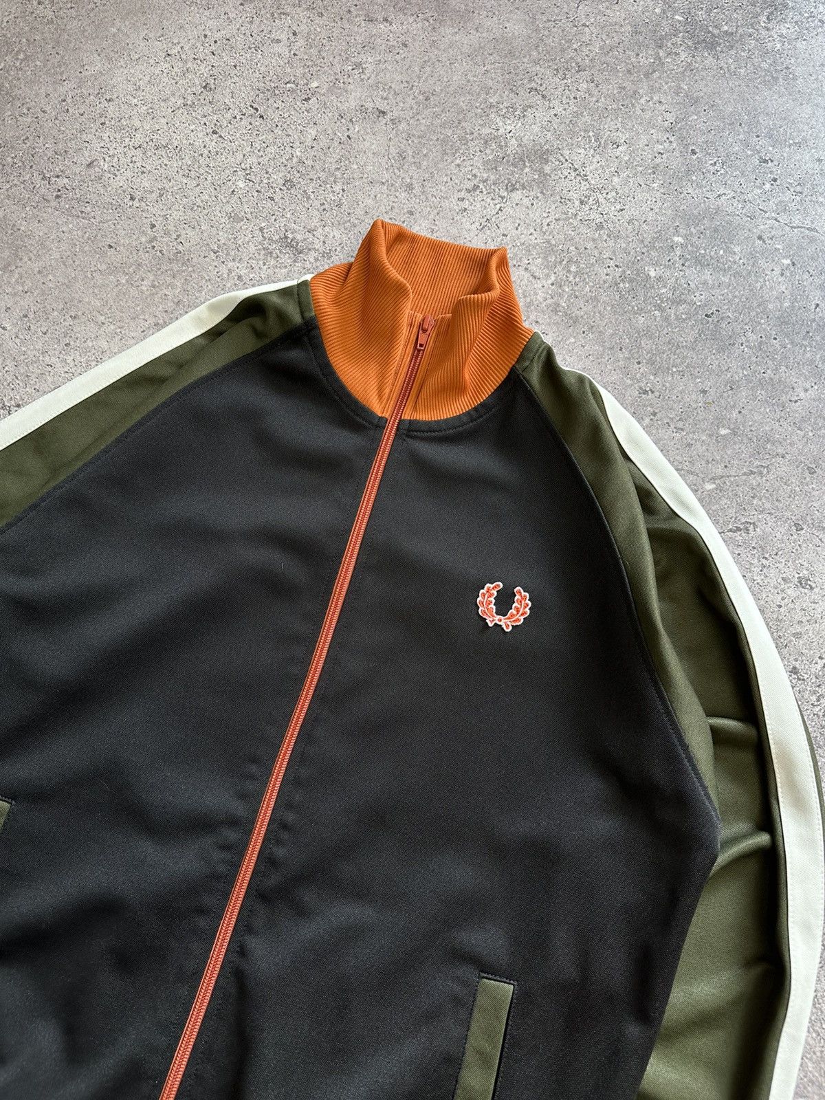 Vintage Fred Perry Track Jacket Full Zip Y2K Blokecore