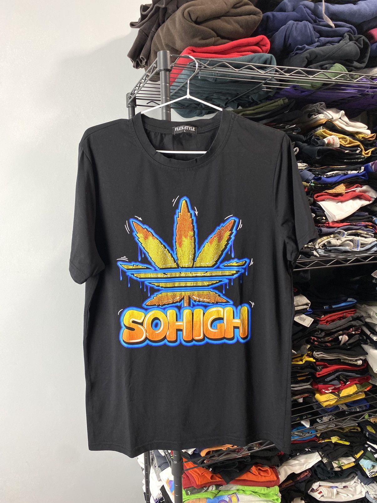 Rap Tees Vintage Cannabis Marijuana T Shirt Smoke Weed Size US L / EU 52-54 / 3 - 1 Thumbnail
