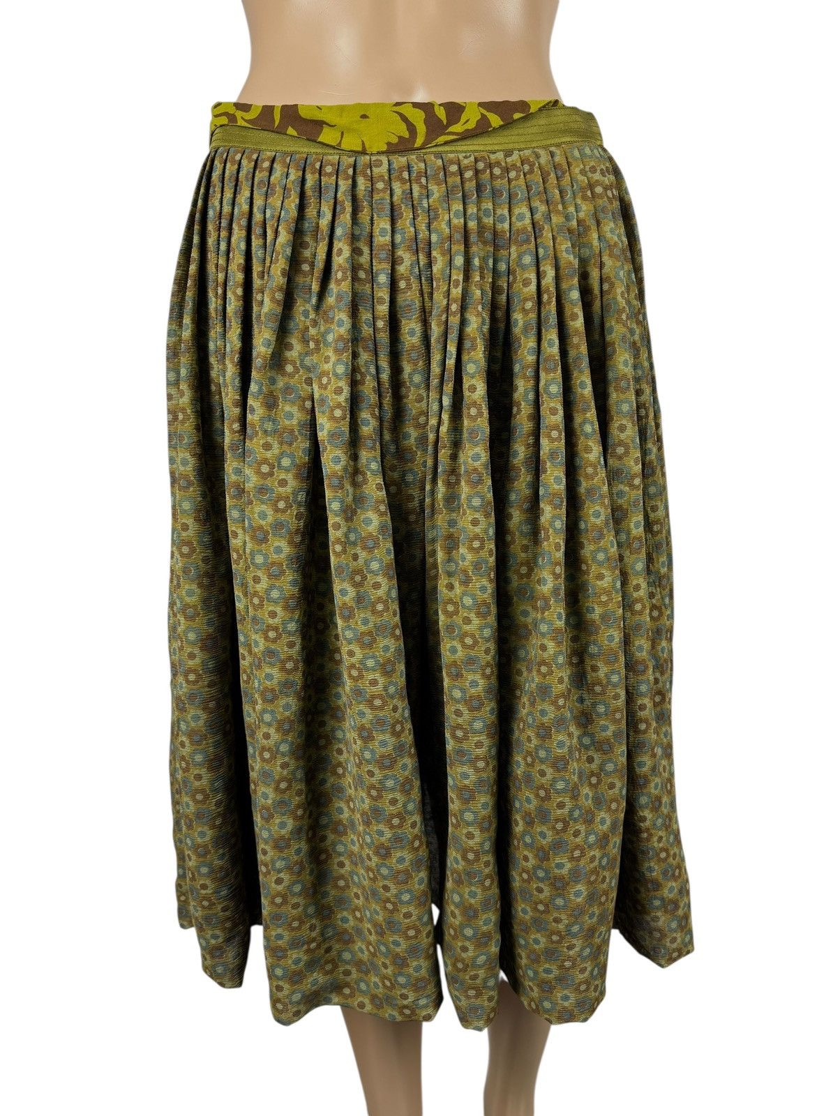 Other Sabyasachi Pleated Silk Cotton Skirt Knee Length size 10 Size 28" / US 6 / IT 42 - 1 Thumbnail
