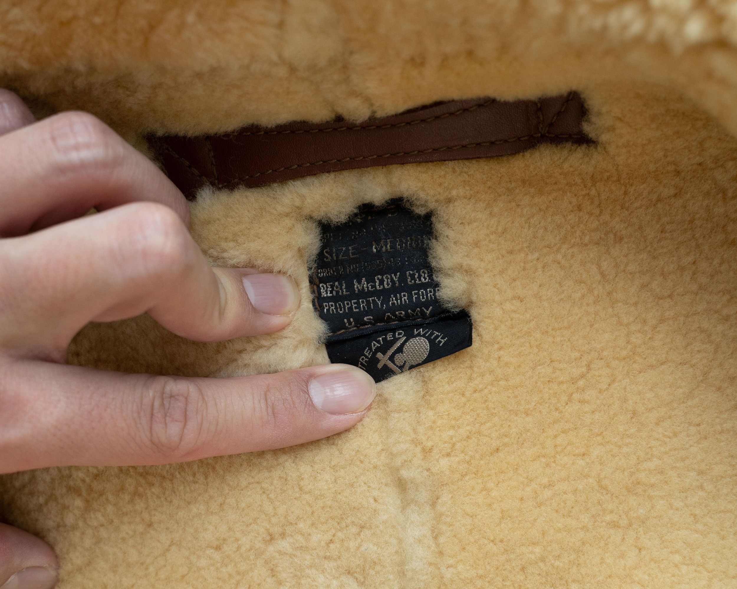 The Real McCoy's Real Mccoys D-1 Shearling Leather Flight Jacket Size US M / EU 48-50 / 2 - 4 Thumbnail