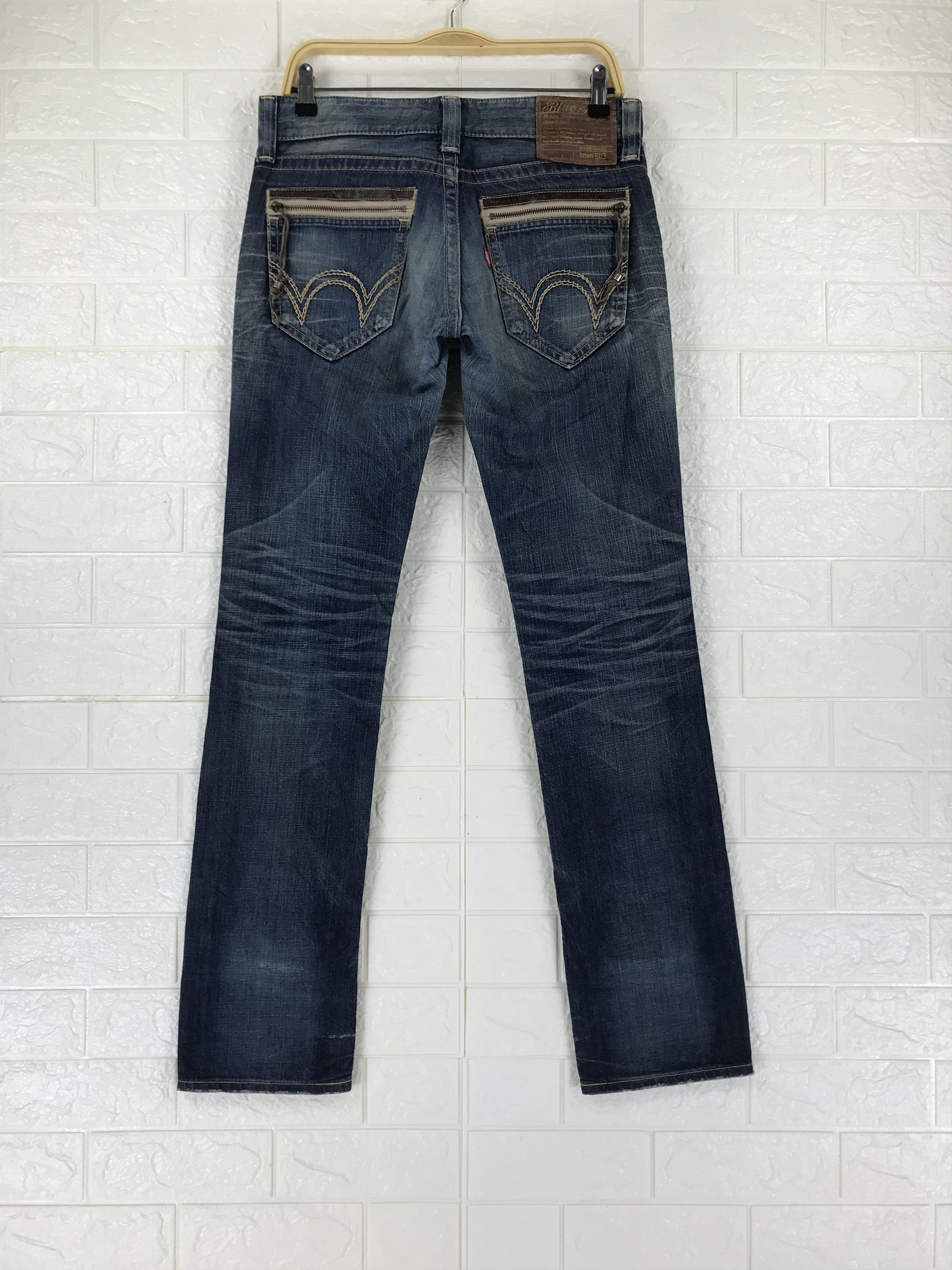 Edwin Vintage Edwin 503 Blue Trip Jeans Size US 31 - 5 Thumbnail