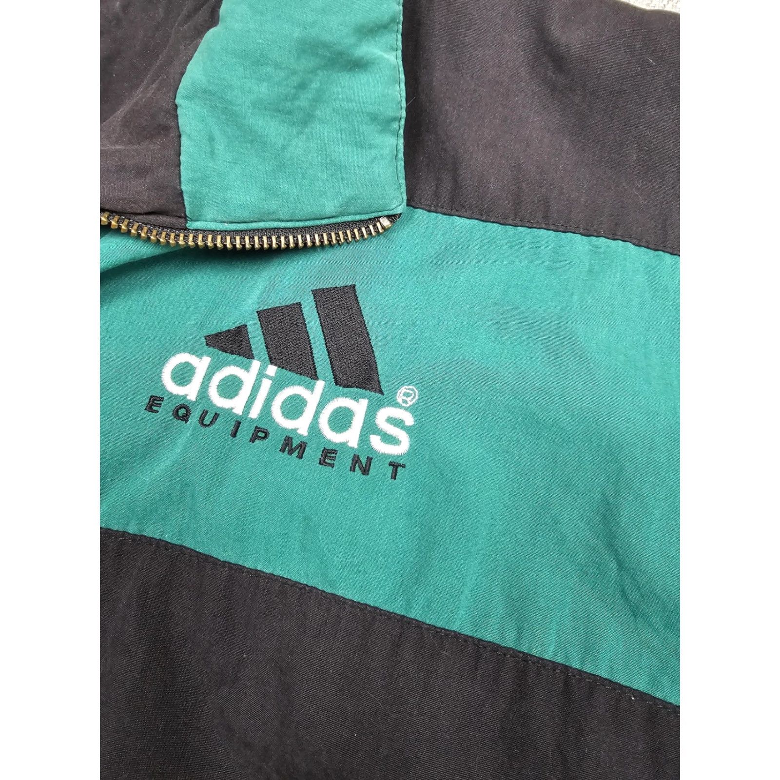 Adidas VINTAGE Adidas Windbreaker Jacket Mens Small Soccer Green Black Stripe 90s Size US S / EU 44-46 / 1 - 5 Thumbnail