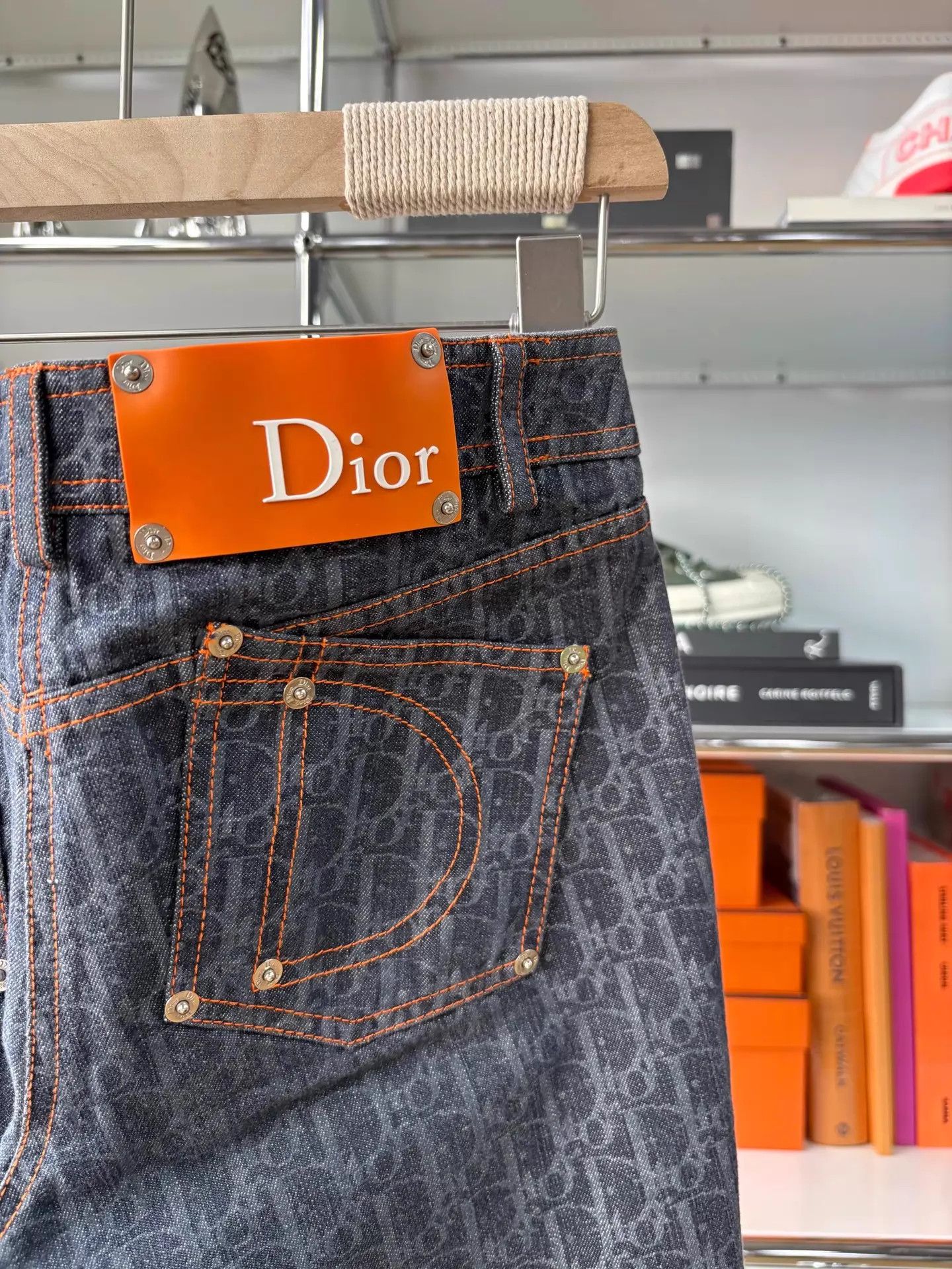 Dior Dior Oblique blue orange low-rise 34 jeans Size 25" / US 0 / IT 36 - 1 Thumbnail