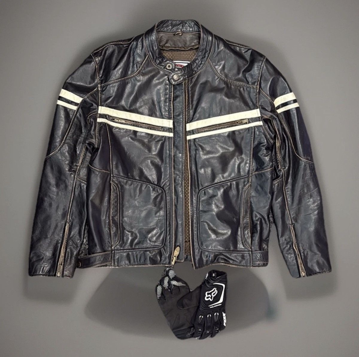 Other River Road Motorcycle Leather Jacket Men’s Size 40 Size US M / EU 48-50 / 2 - 1 Thumbnail