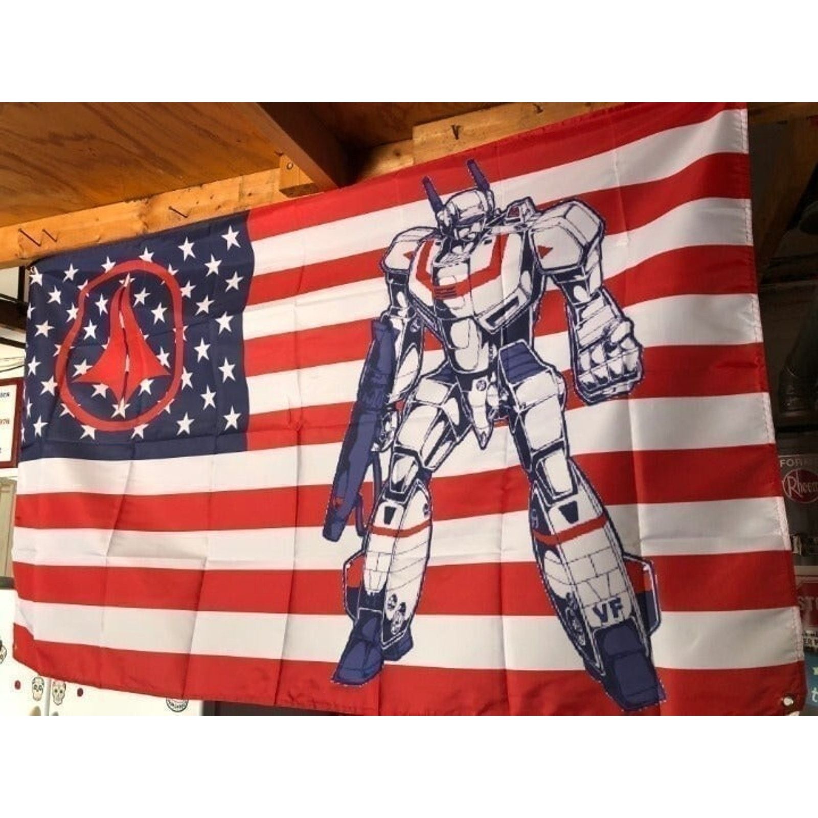 Other GIANT 5' ROBOTECH MACROSS SAGA RICK HUNTER VERITECH FLAG Size ONE SIZE - 3 Thumbnail