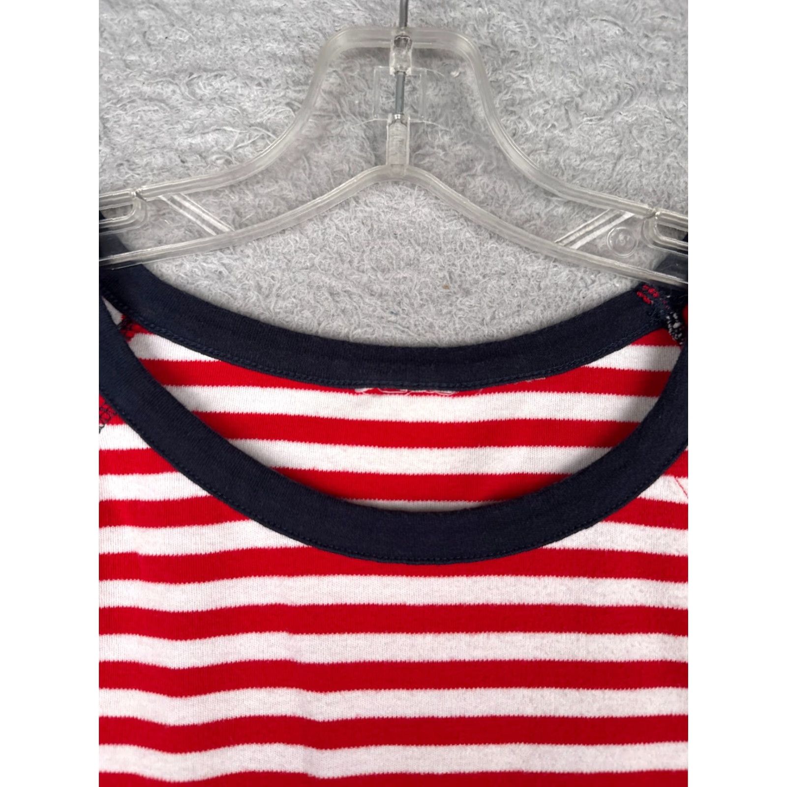 Vintage Embellished Stars Shirt Women XL Red Striped Crew Neck Short Sleeve Cotton Sports Womens Size XL / US 12-14 / IT 48-50 - 6 Thumbnail
