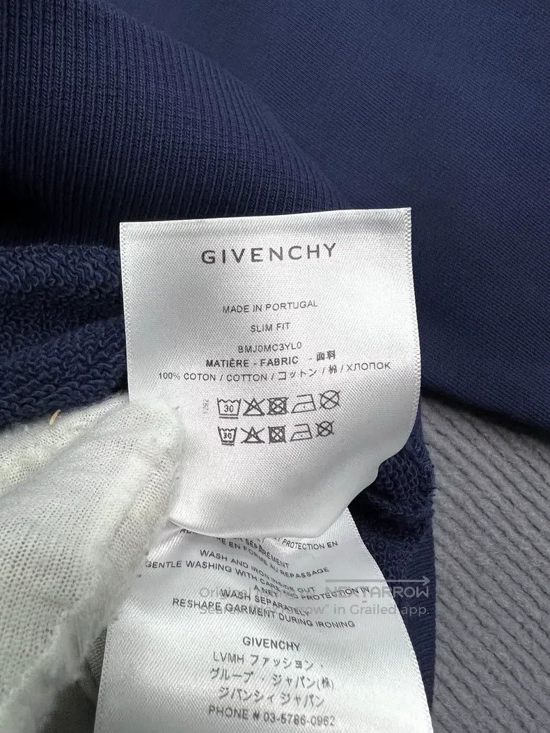 Givenchy Givenchy Embroidered Round Neck Hoodie Blue Size US L / EU 52-54 / 3 - 5 Thumbnail
