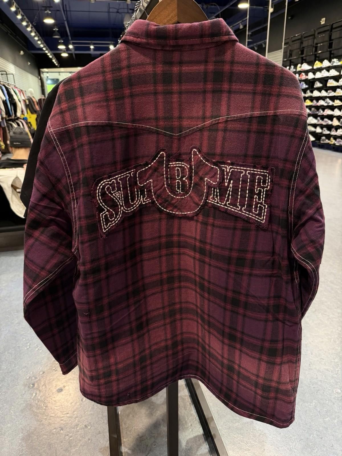 Supreme Supreme x True Religion Quilted Plaid Flannel 'Purple' XL Size US XL / EU 56 / 4 - 8 Thumbnail