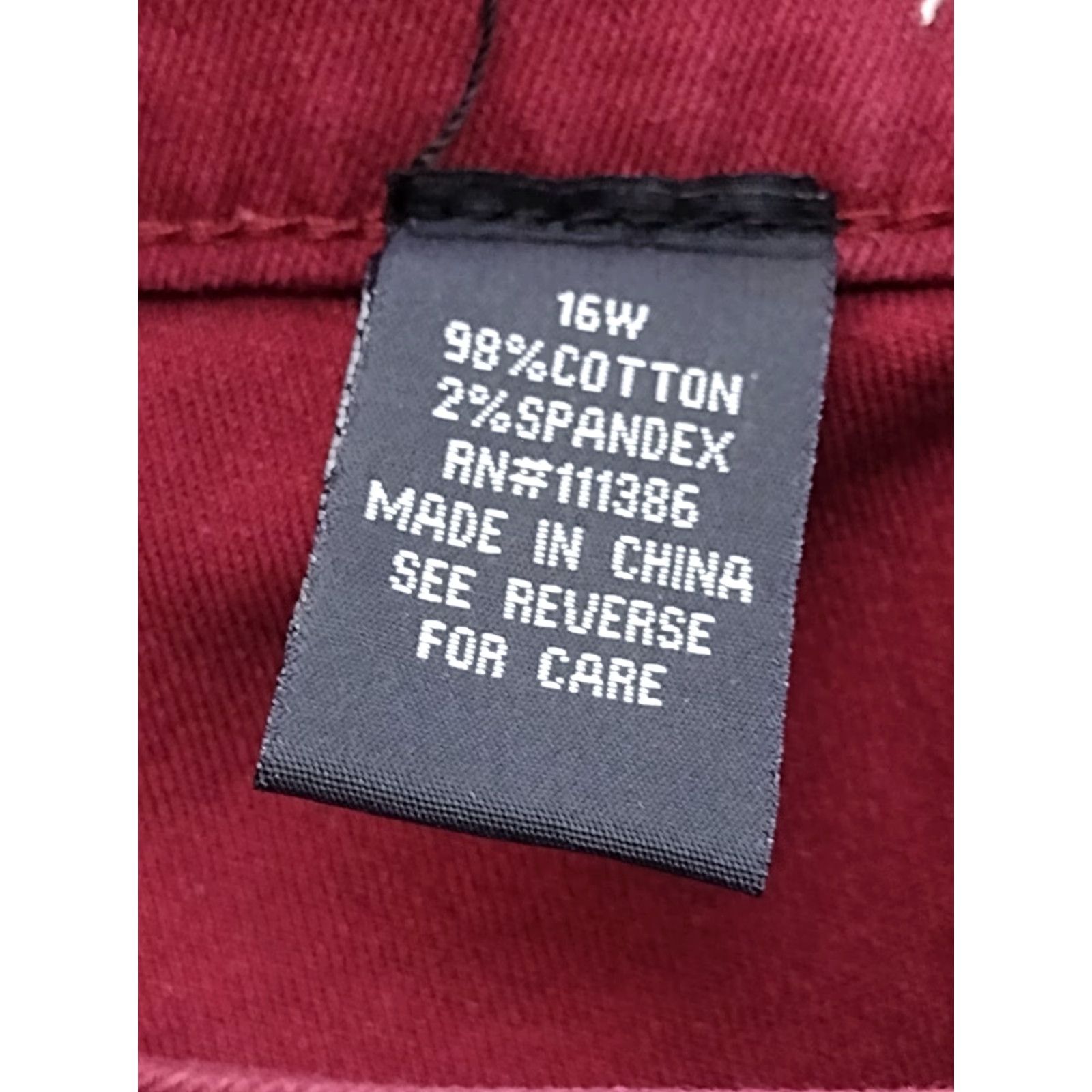 Vintage Woman Within Jeans Women's Tapered High Rise Stretch Light Red Size 16W Size 38" / US 16 / IT 52 - 5 Thumbnail