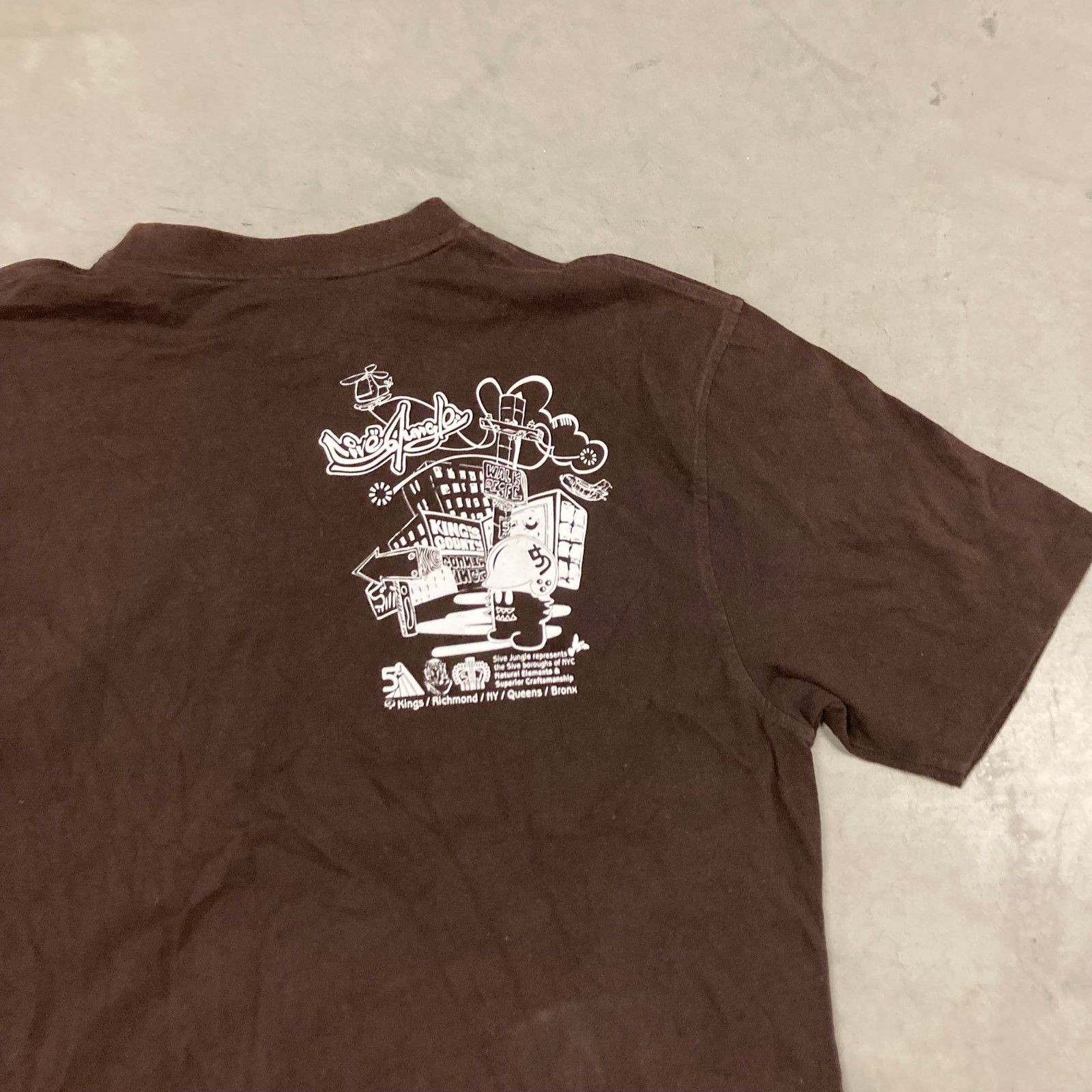 Vintage Y2K 5ive Jungle nyc graphic T-Shirt Size US XL / EU 56 / 4 - 5 Thumbnail
