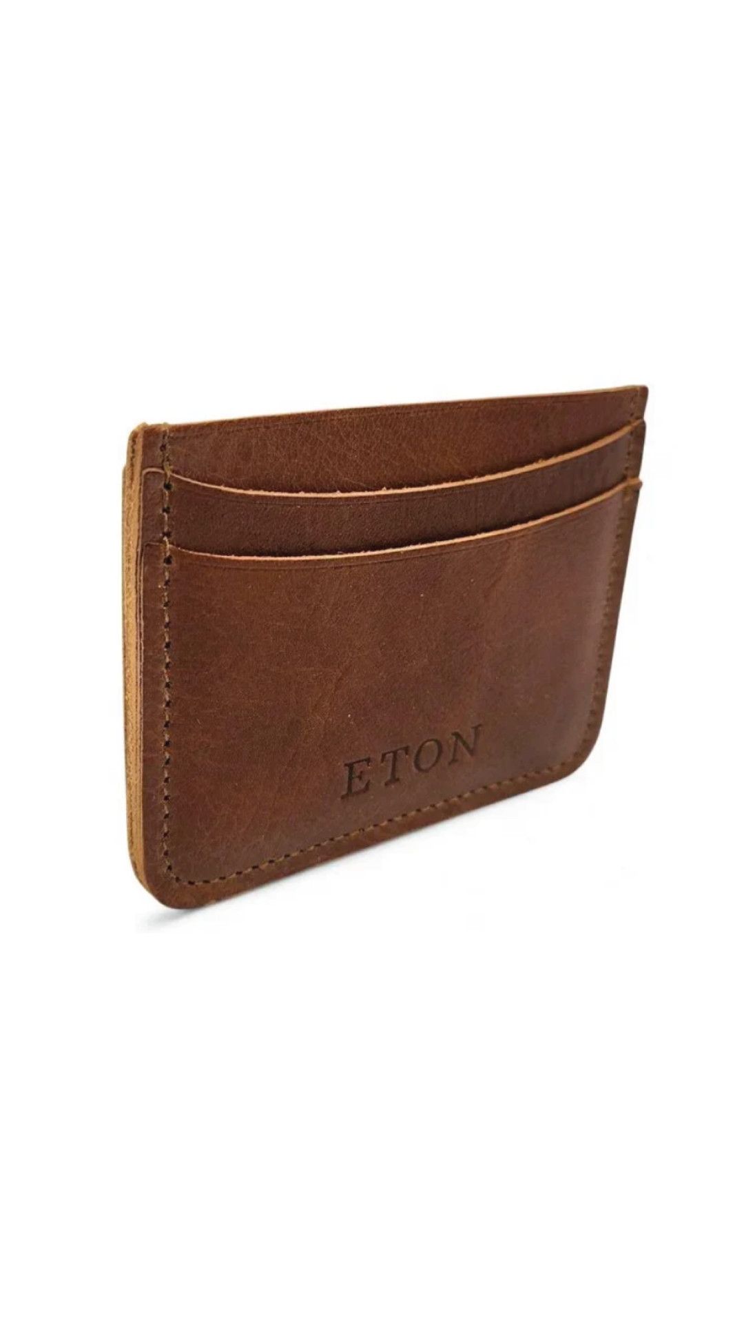 Eton Eton Brown Leather Cardholder (with Harry Rosen Pouch) Size ONE SIZE - 3 Thumbnail