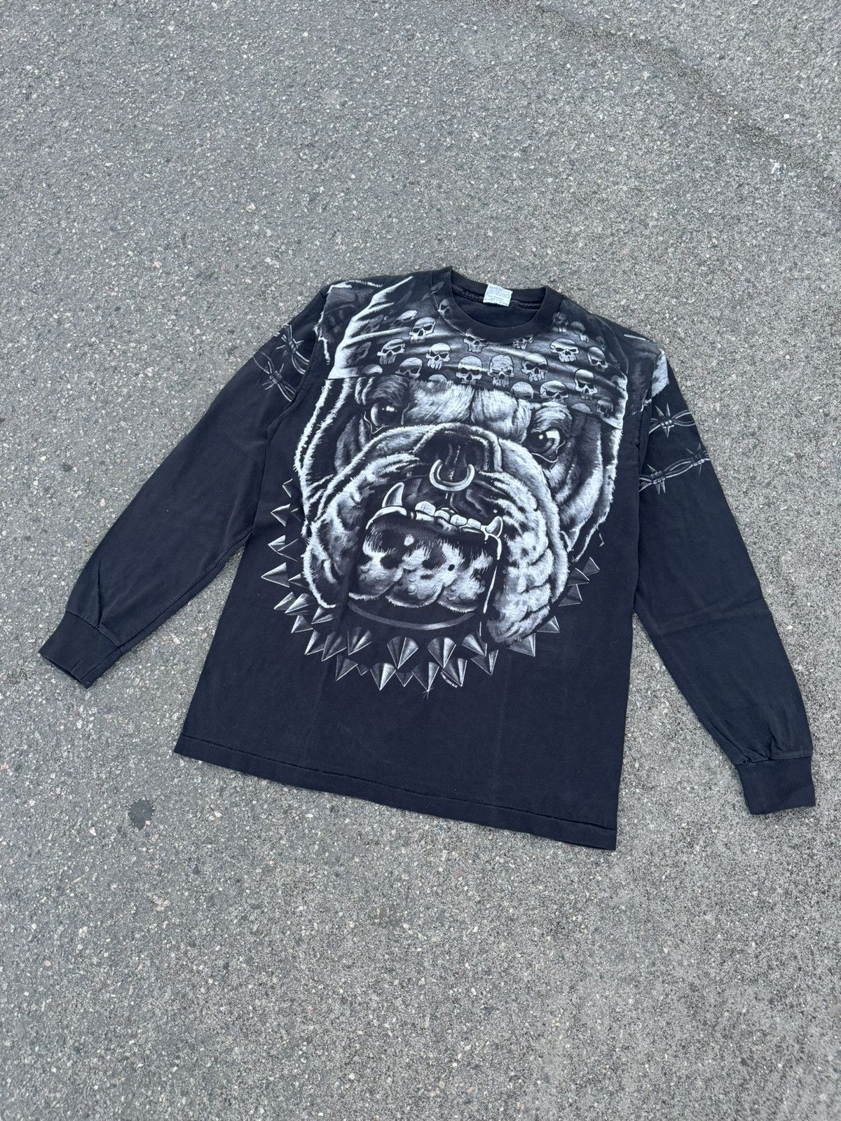 Vintage Vintage 1996 Liquid Blue Bulldog Over Print Size US XL / EU 56 / 4 - 1 Thumbnail