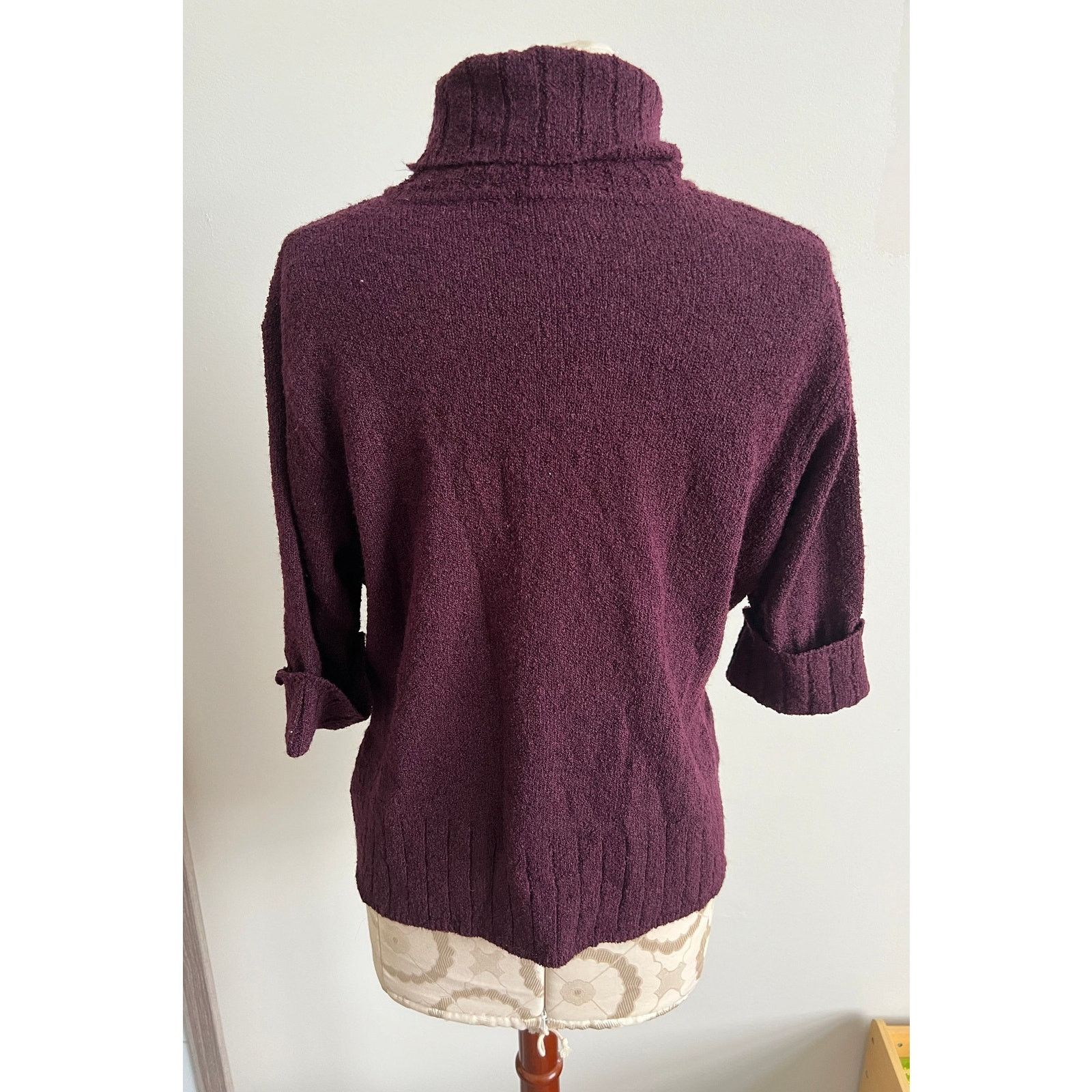 George George Knit 3/4 Sleeve Turtleneck Sweater Large Size 14/16 Size L / US 10 / IT 46 - 4 Thumbnail