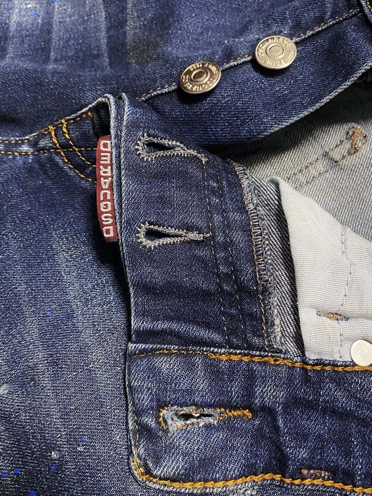 Dsquared2 Women’s Dsquared Washed Torn Distressed Paint Splatter Denim Size 28" / US 6 / IT 42 - 14 Thumbnail