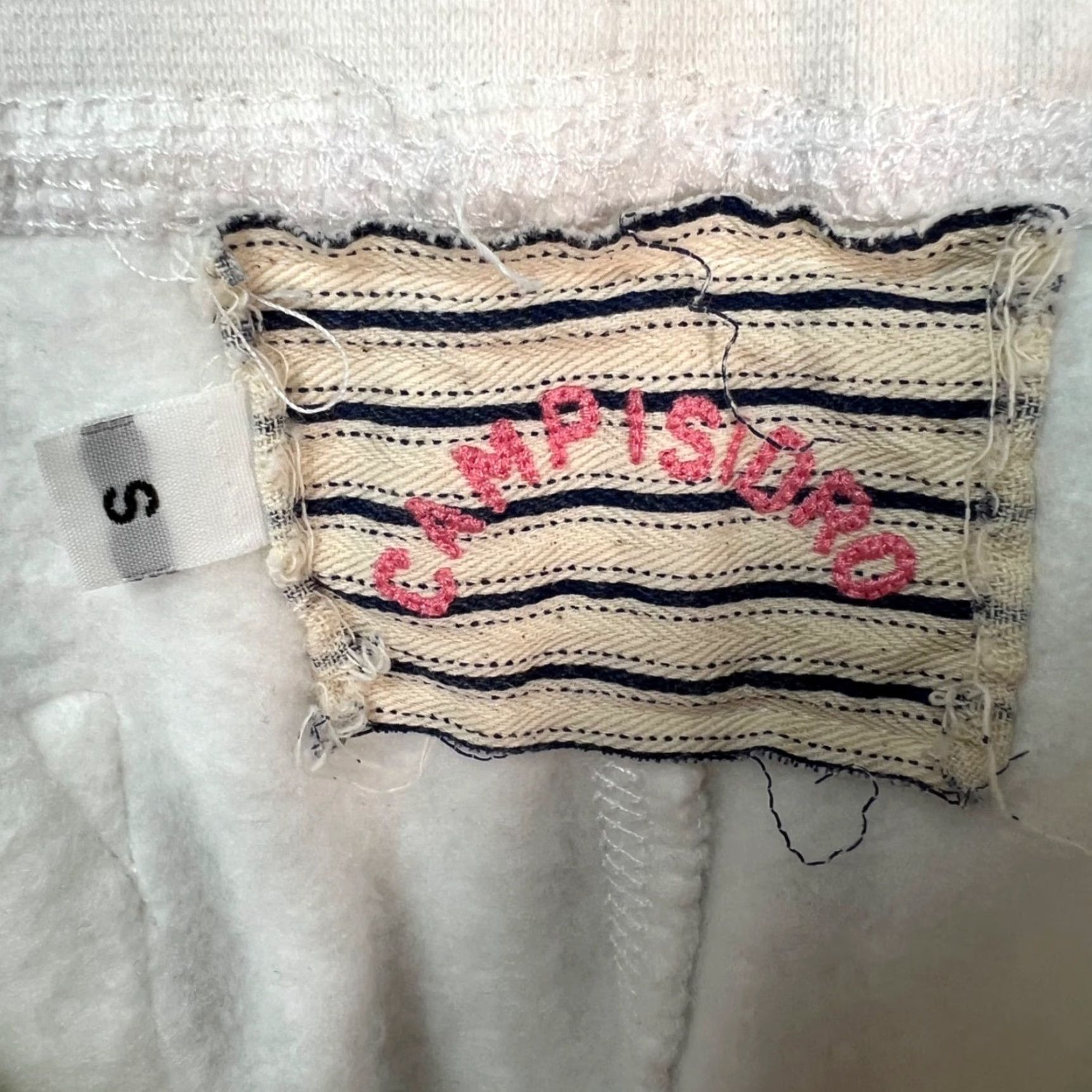 Vintage Camp Isidro Womens Small White Soft Cotton Drawstring Lounge Shorts Size 28" / US 6 / IT 42 - 3 Thumbnail