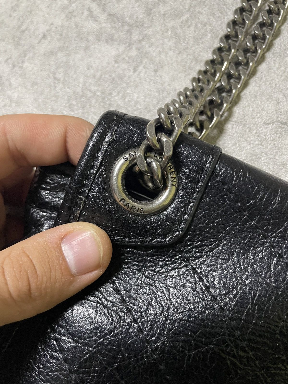 Yves Saint Laurent Rare 2000’s Saint Laurent Paris Niki Crinkle Shoulder Bag Size ONE SIZE - 2 Thumbnail
