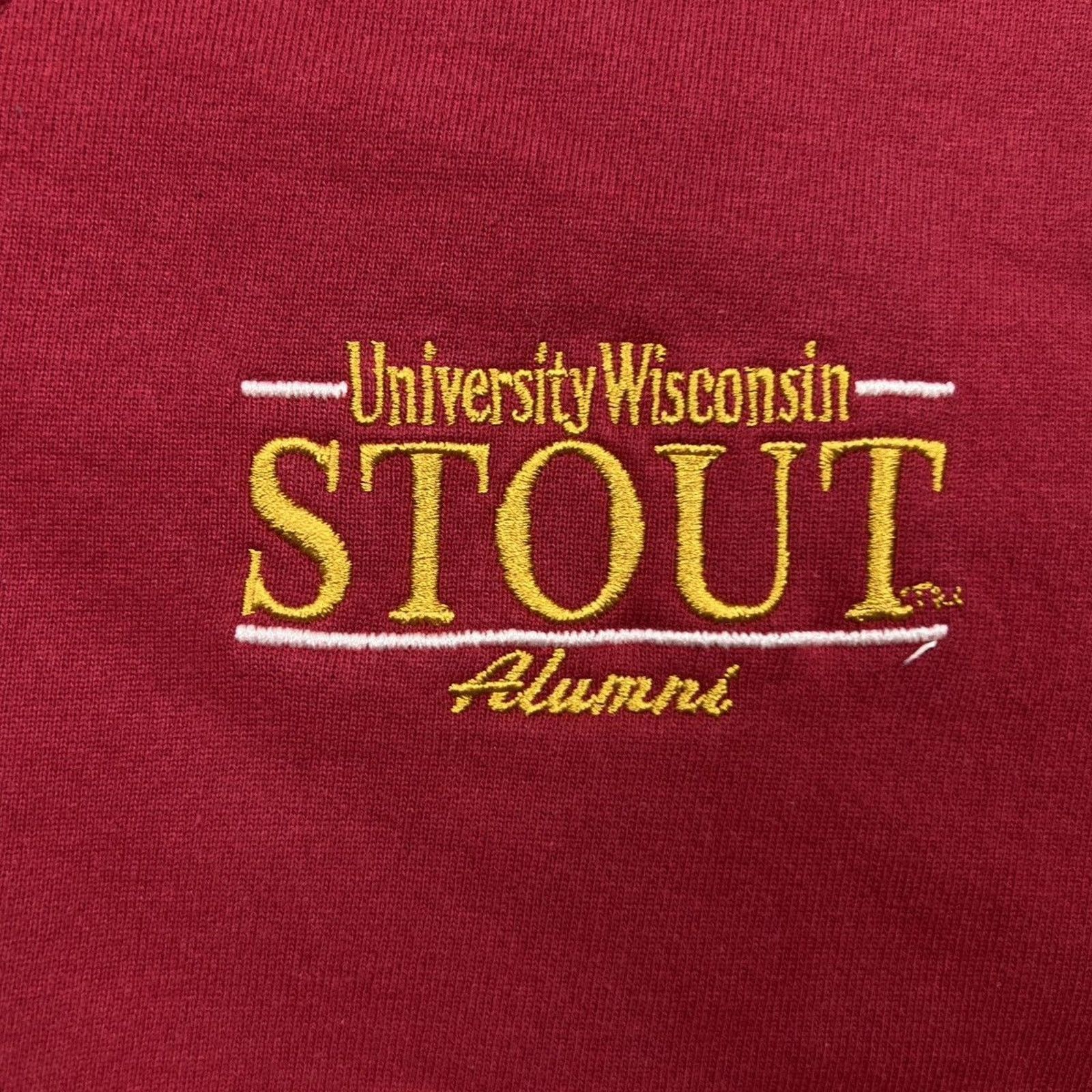 Champion × Vintage Champion University Wisconsin Stout Sweatshirt 90s Alumni Size US L / EU 52-54 / 3 - 2 Thumbnail